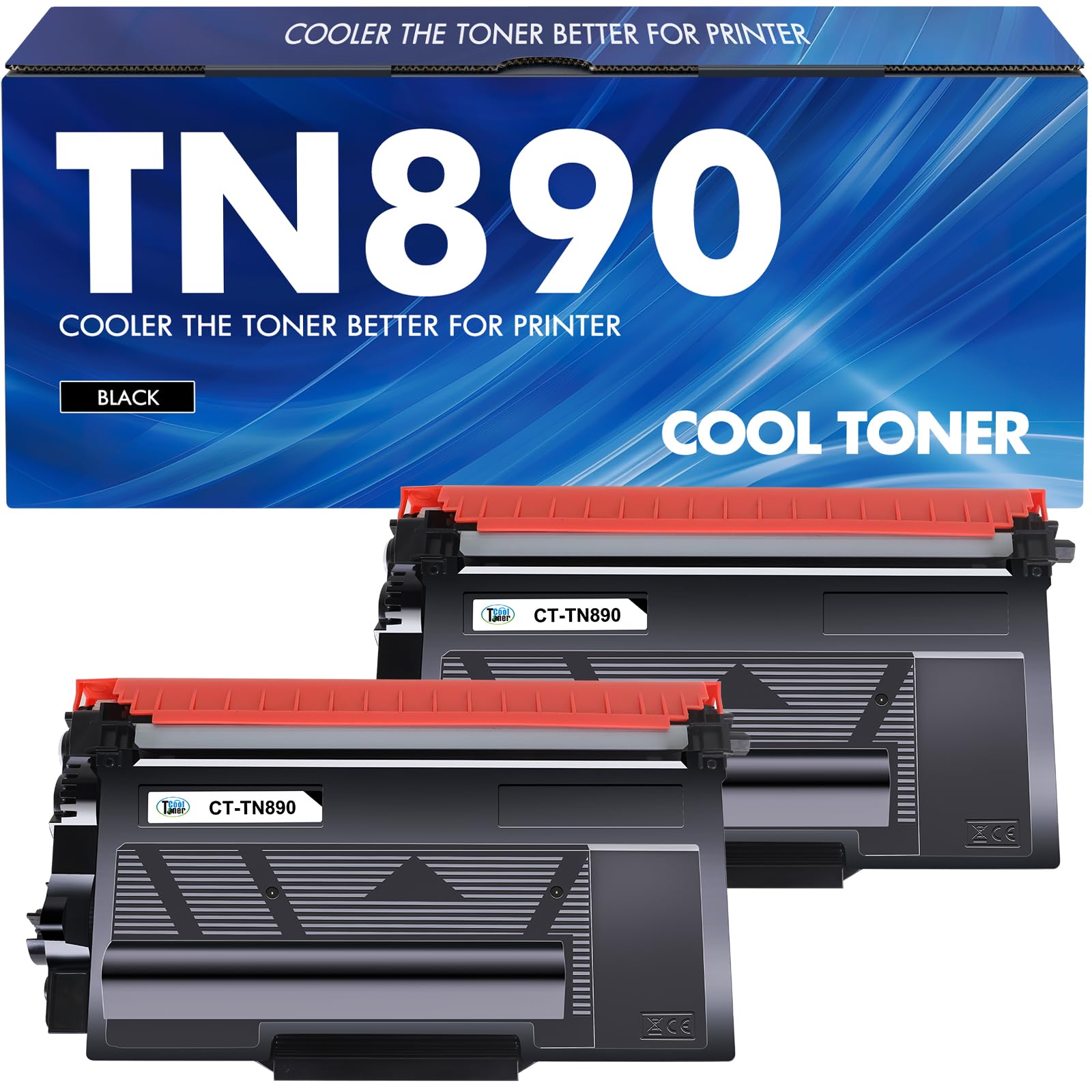 TN890 TN-890 TN 890 Toner Cartridge 2-Pack Compatible for Brother TN890 Ultra High Yield Black Toner Cartridge for Brother HL-L6400DW HL-L6400DWT HL-L6250DW MFC-L6900DW MFC-L6750DW Printer