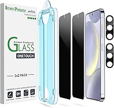 amFilm 2+2 Stück Sichtschutz Schutzfolie für Samsung Galaxy S24 PLUS 5G mit Kamera-Objektivschutz [Anti Spy and Privacy Protection] HD Clear mit Easy Installation Tray