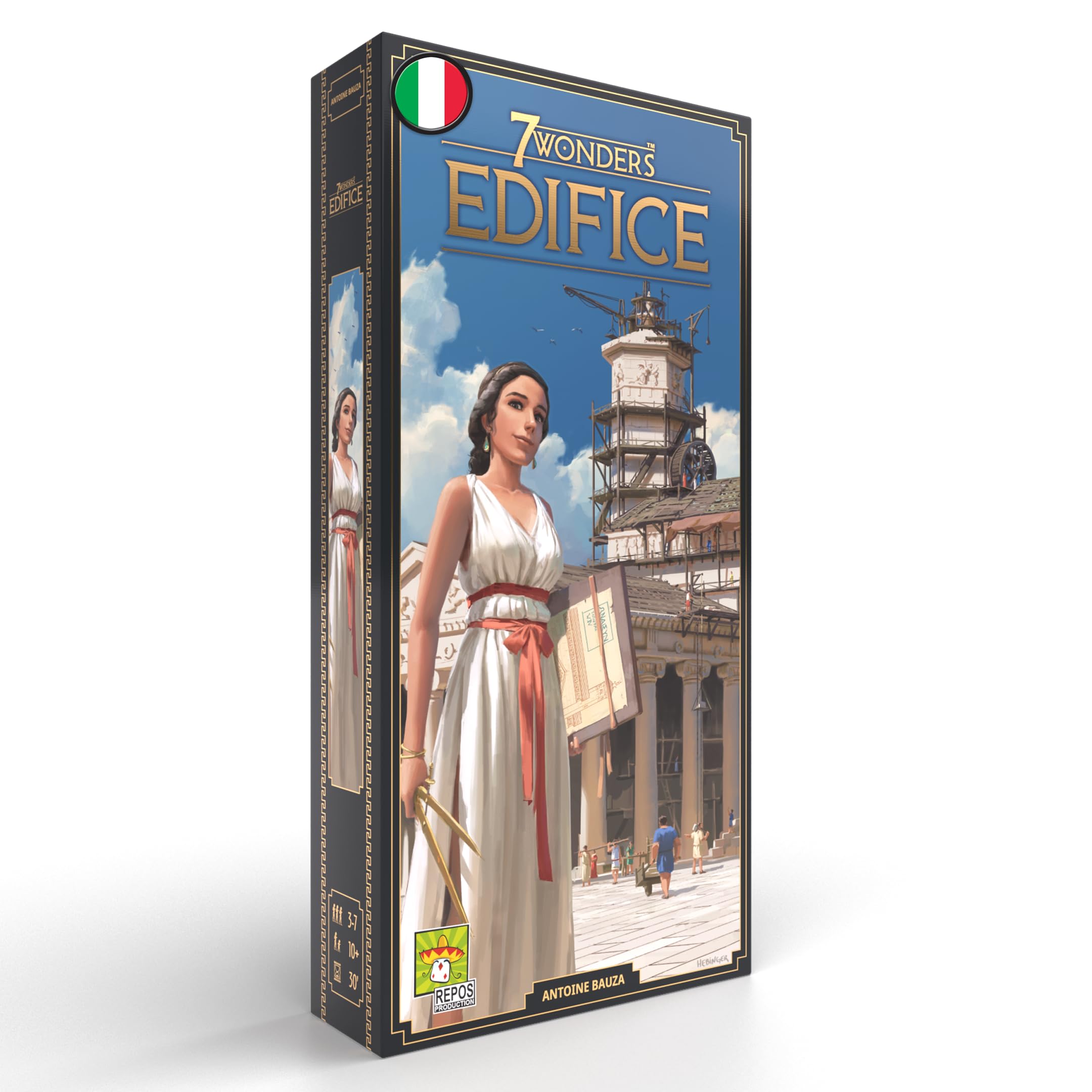 Asmodee - 7 Wonders: Building - Board Game Expansion, Italian Version