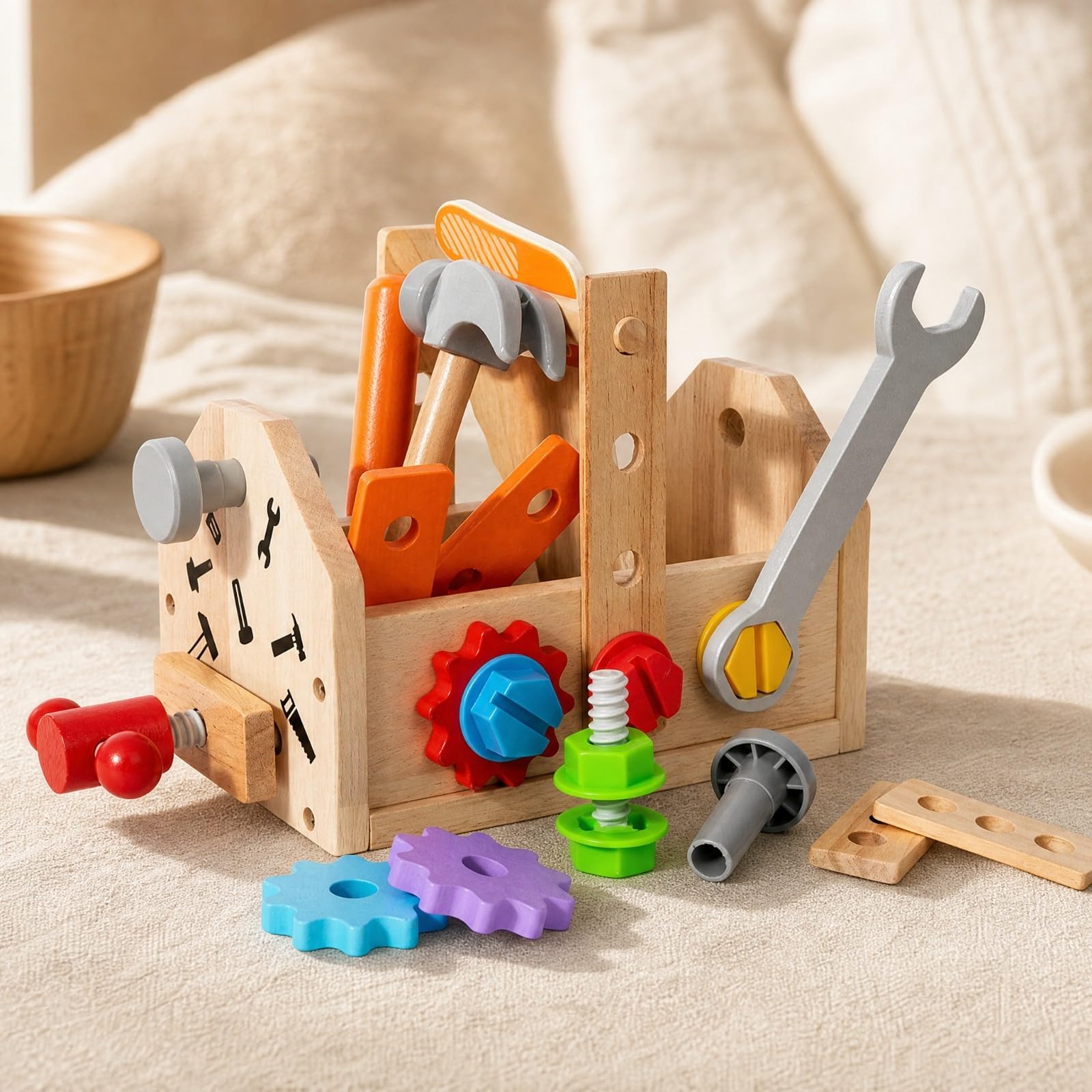 Boîte à Jeu Établi Jeu Montage Démontage en Bois Non Toxique Bricolage s, Maternelle