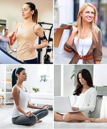 AMVELOP Tank Tops for Women Built in Bra Cotton Shelf Bra Tanks Layering Undershirts 2-3 Pack