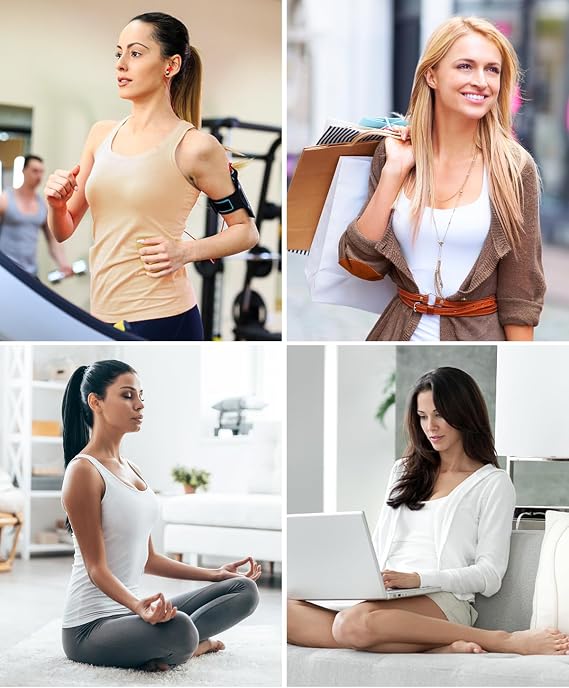 AMVELOP Tank Tops for Women Built in Bra Cotton Shelf Bra Tanks Layering Undershirts 2-3 Pack