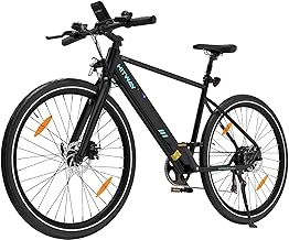 HITWAY Vélo Électrique, 700C VTT Électrique avec Batterie Amovible 36V12Ah, Ville E-Bike avec 7 Vitesses, Autonomie 40-80km pour Adulte