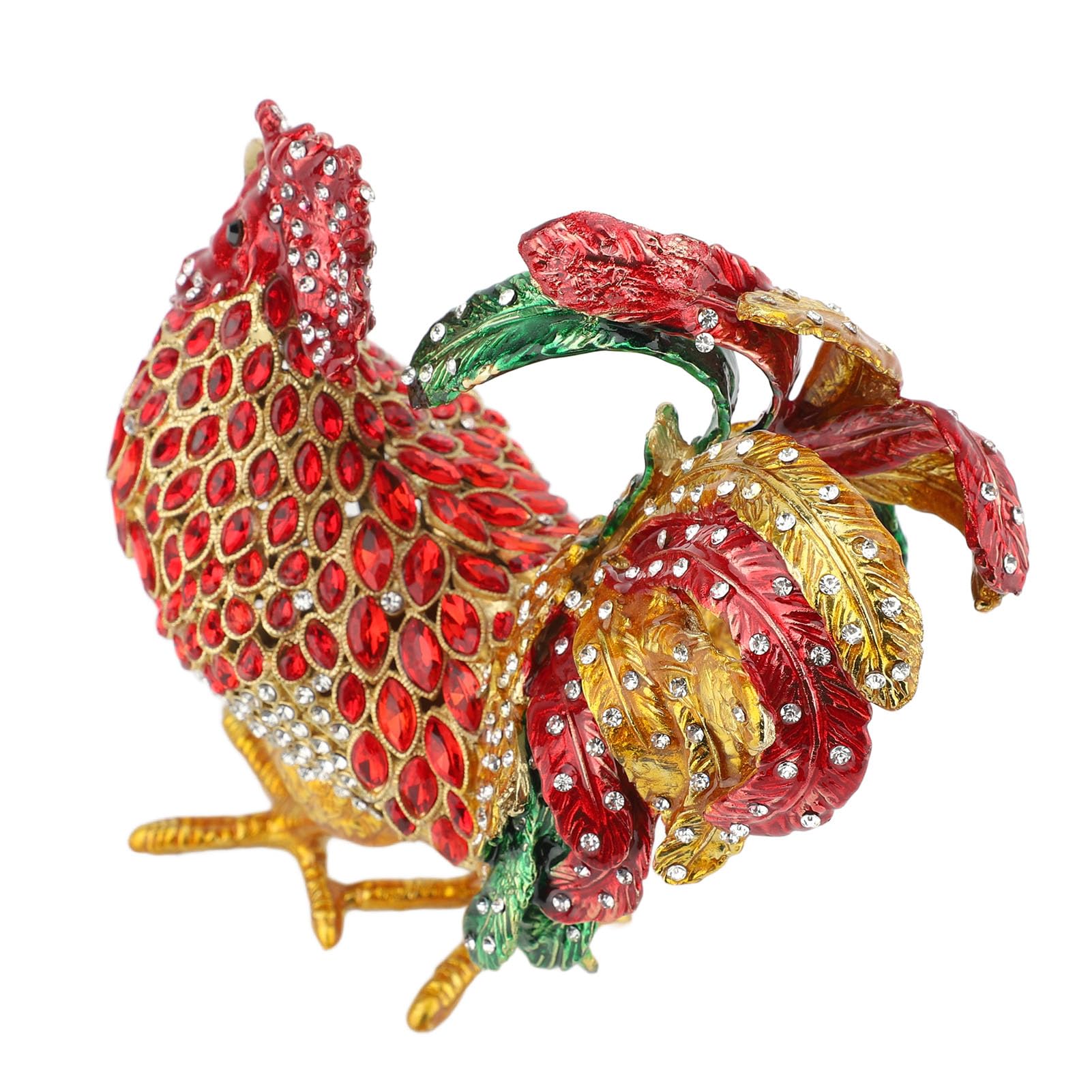 ZJchao Scatola per Ciondoli per Gioielli con e Gallo, in Lega Smaltata, Accessori Decorativi per la Casa per gli Amanti degli Animali