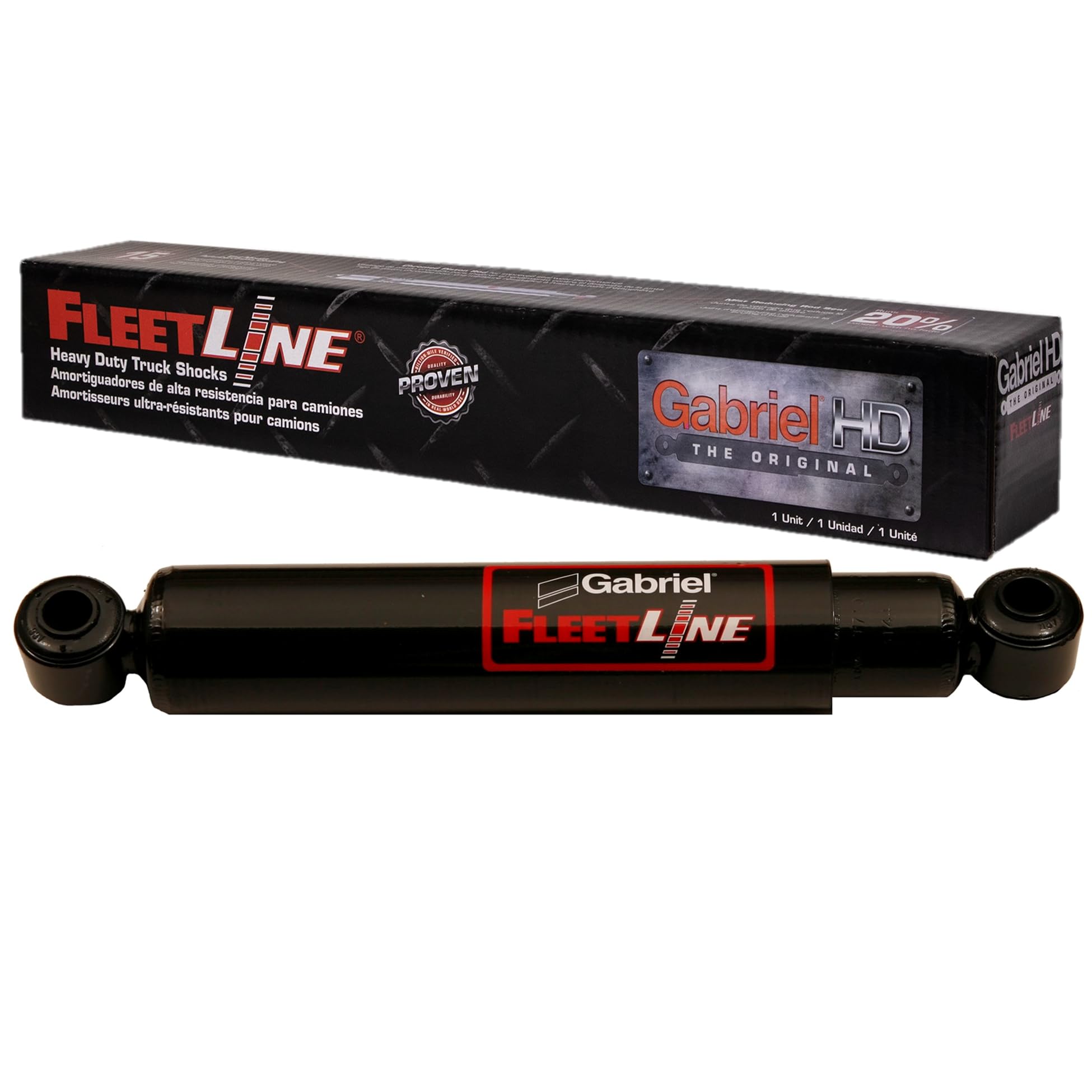 Gabriel 83144 FleetLine HD Truck Rear Shocks Fits Hendrickson HAS Series; International; Holiday Rambler; Monaco Coach A Motorhomes RV Roadmaster; OEM# 47902-26, 60670-007, 01809924