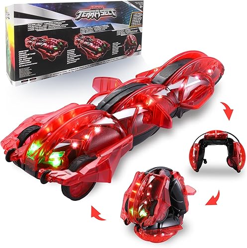 Coche de control remoto para niños - Auto de serpiente con control remoto LED, serpiente de acrobacias a control remoto, juguetes de rollo de 360,