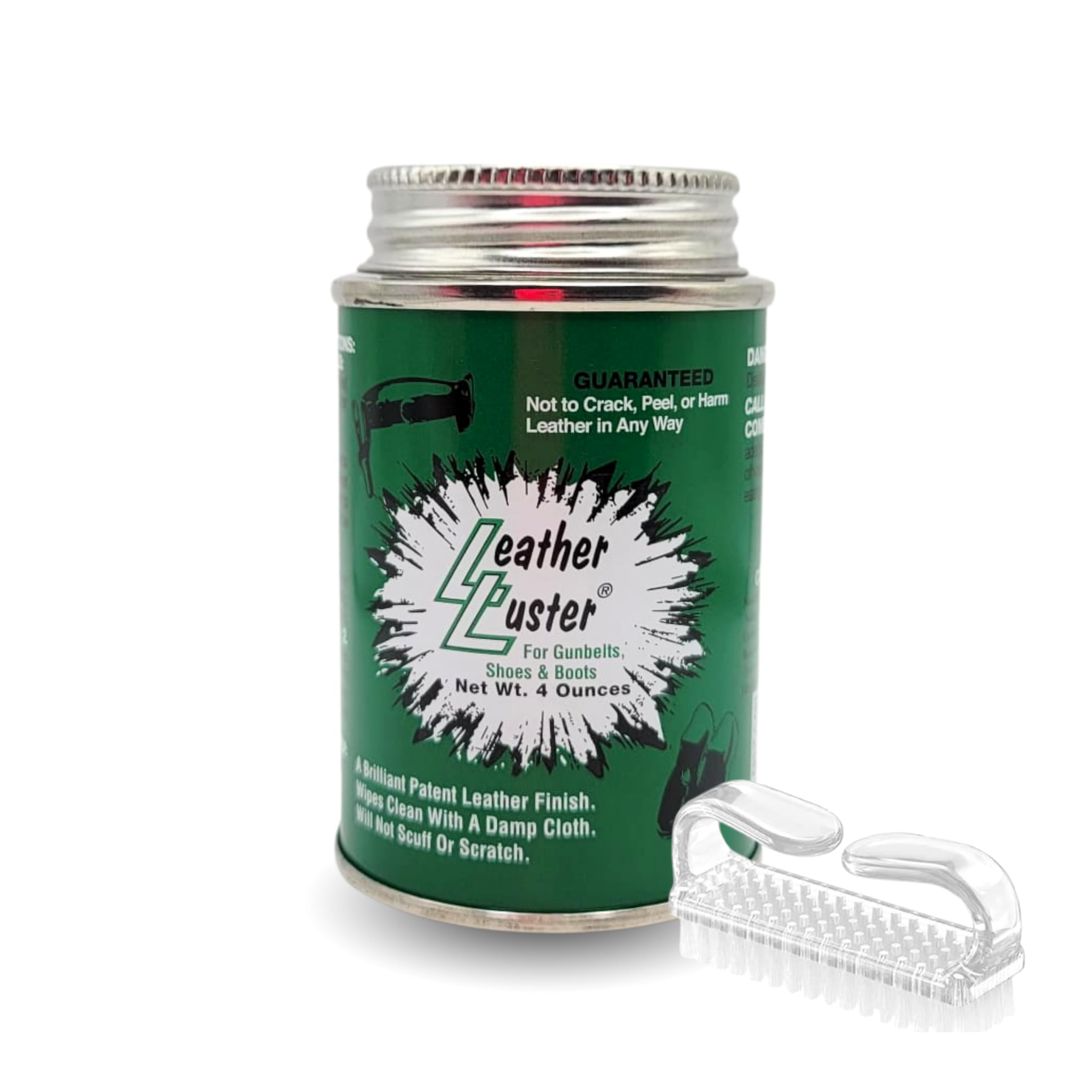 Skin Revolution Leather Luster Patent Leather Polish, Cleaner & Conditioner | Made in the USA, 4oz, Black Polish