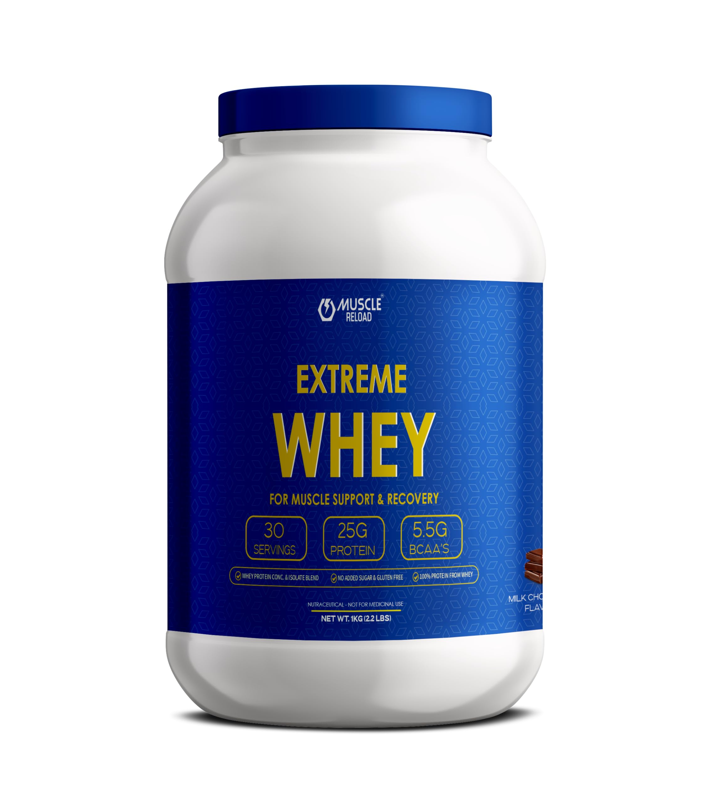 Extreme Whey Protein Blend With Isolate & Hydrolysate |25g Protein I 5.5g BCAA'S | 4.5g Glutamine with Digezyme 50mg -1KG(4.4Lbs) (Milk Chocolate, 1kg)-image-12