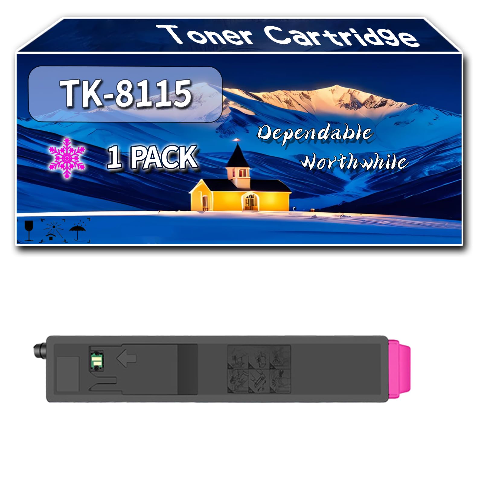 Compatible for Kyocera TK-8115 Toner Cartridge, Work for Kyocera ECOSYS M8124cidn ECOSYS M8130cidn Printers, Toner Cartridge TK-8115C TK-8115K TK-8115M TK-8115Y (1 Pack Magenta)