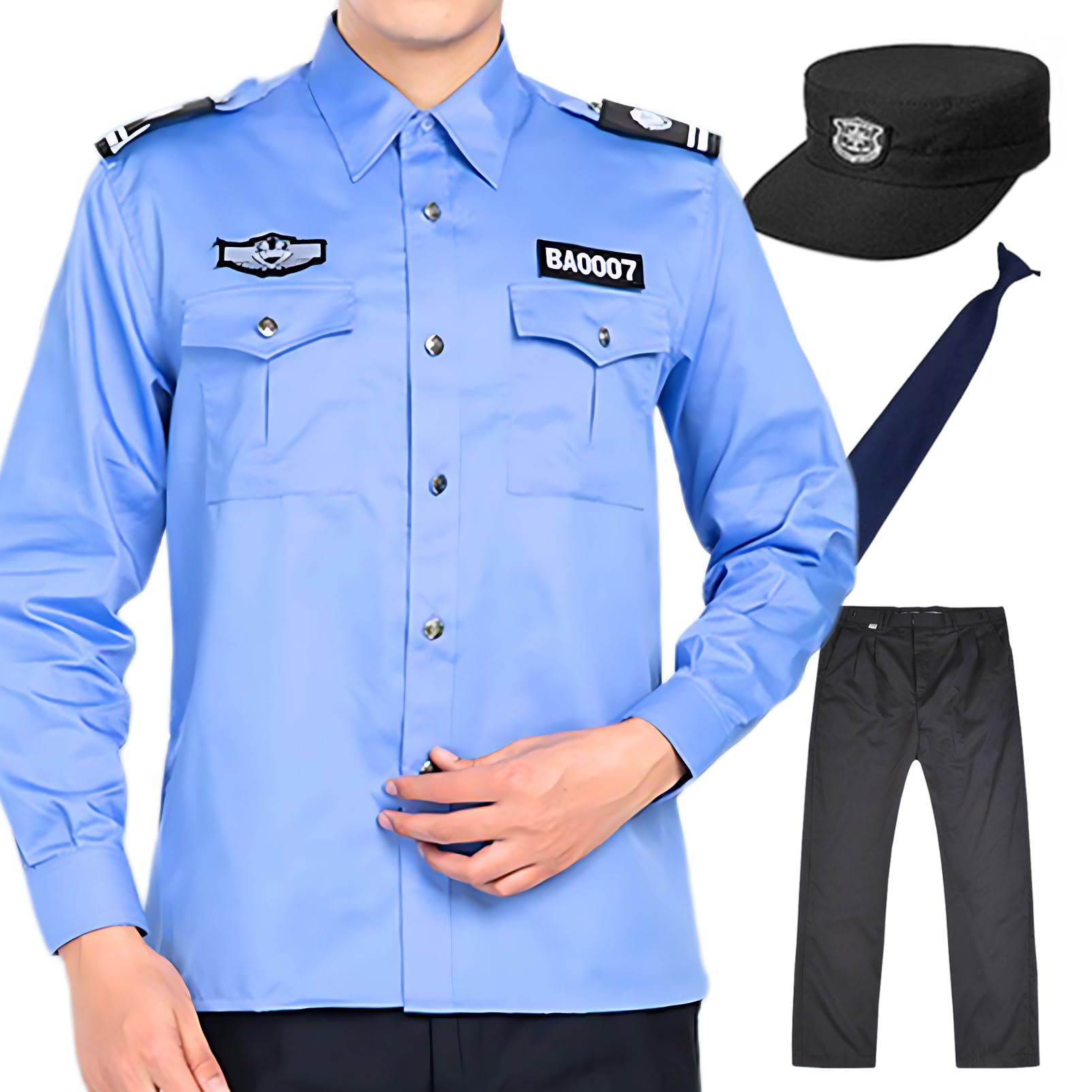 警察官　合活動服用ネクタイ　コスプレ　サバゲー Amazon.co.jp: [COZENTA] 警官 コスプレ 男 ポリス 警察官 警備員 保安