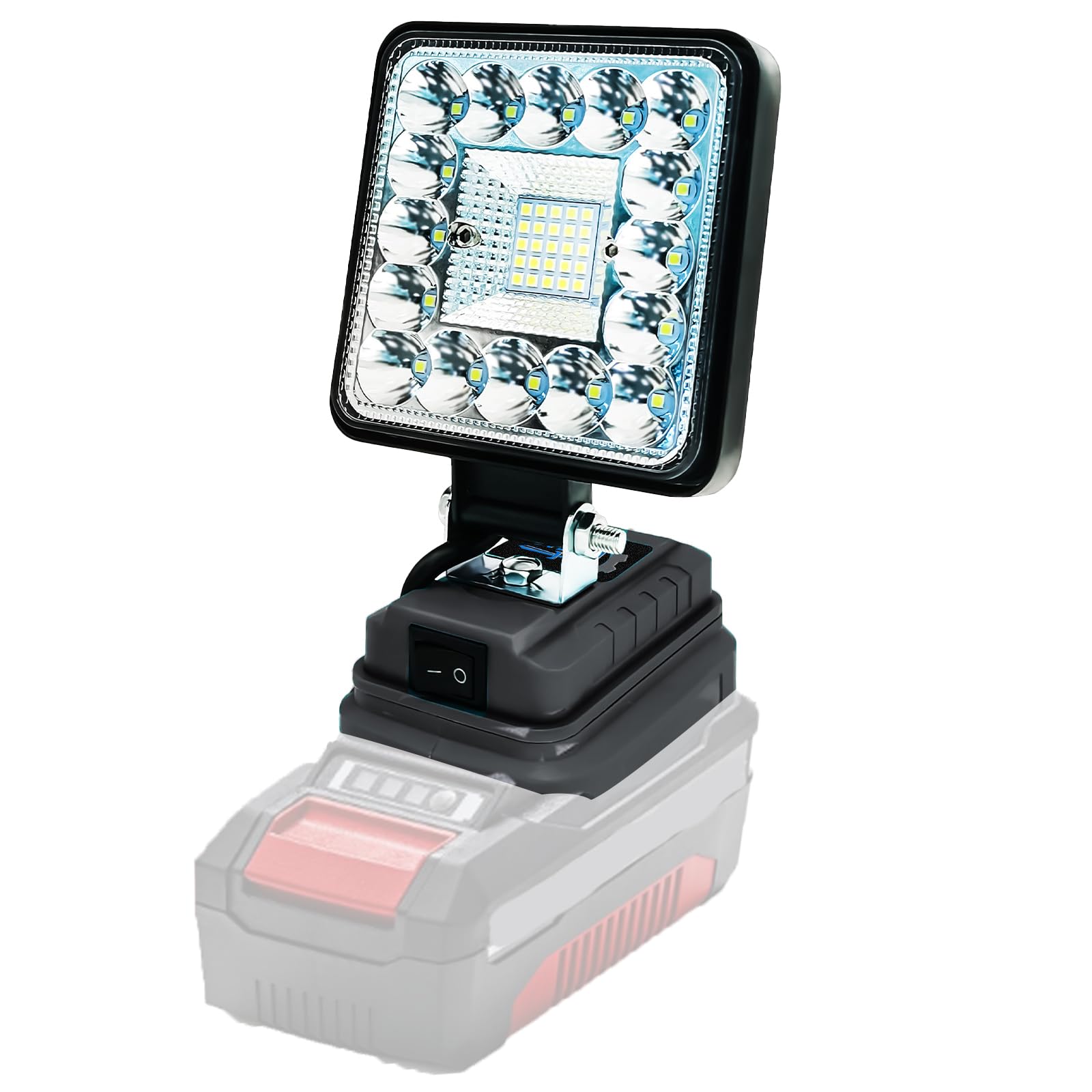 Akku Lampe für Einhell 18V (Kein Akku),3800LM Kabellose Led Arbeitsleuchte,48W Tragbare LED Strahler mit USB,Flutlichter Baustellen Lampe für Autoreparatur, Heimbeleuchtung, Camping