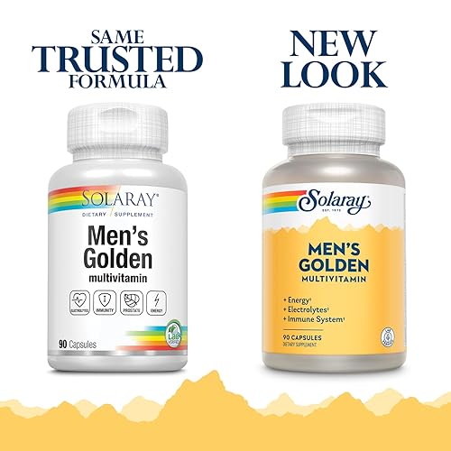 Miniatura 2 de SOLARAY Cápsulas multivitamínicas doradas para hombre | 90 unidades