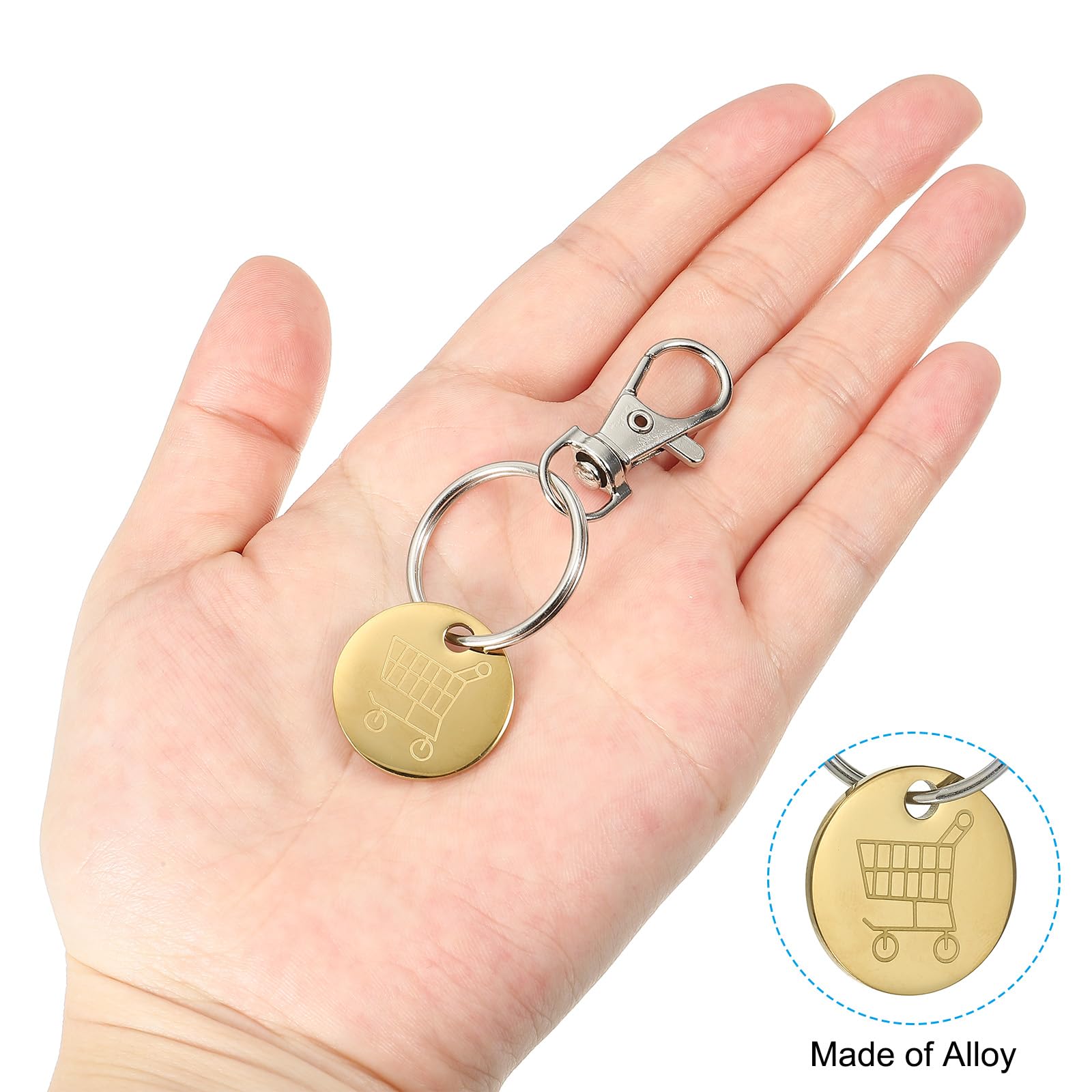 PATIKIL Shopping Trolley Token Key Ring - Image 3