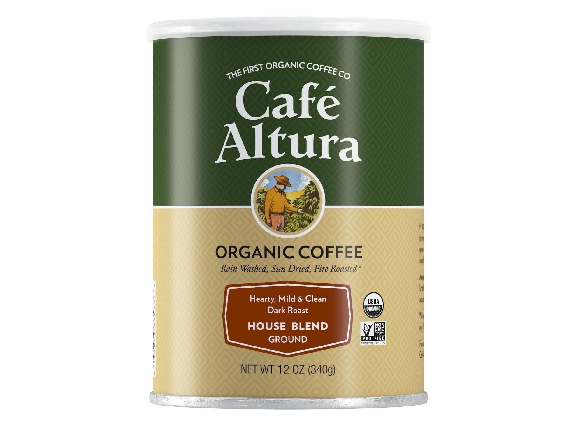 Cafe Altura Organic Coffee, Coffee House Blend Ground Organic, 12 Ounce