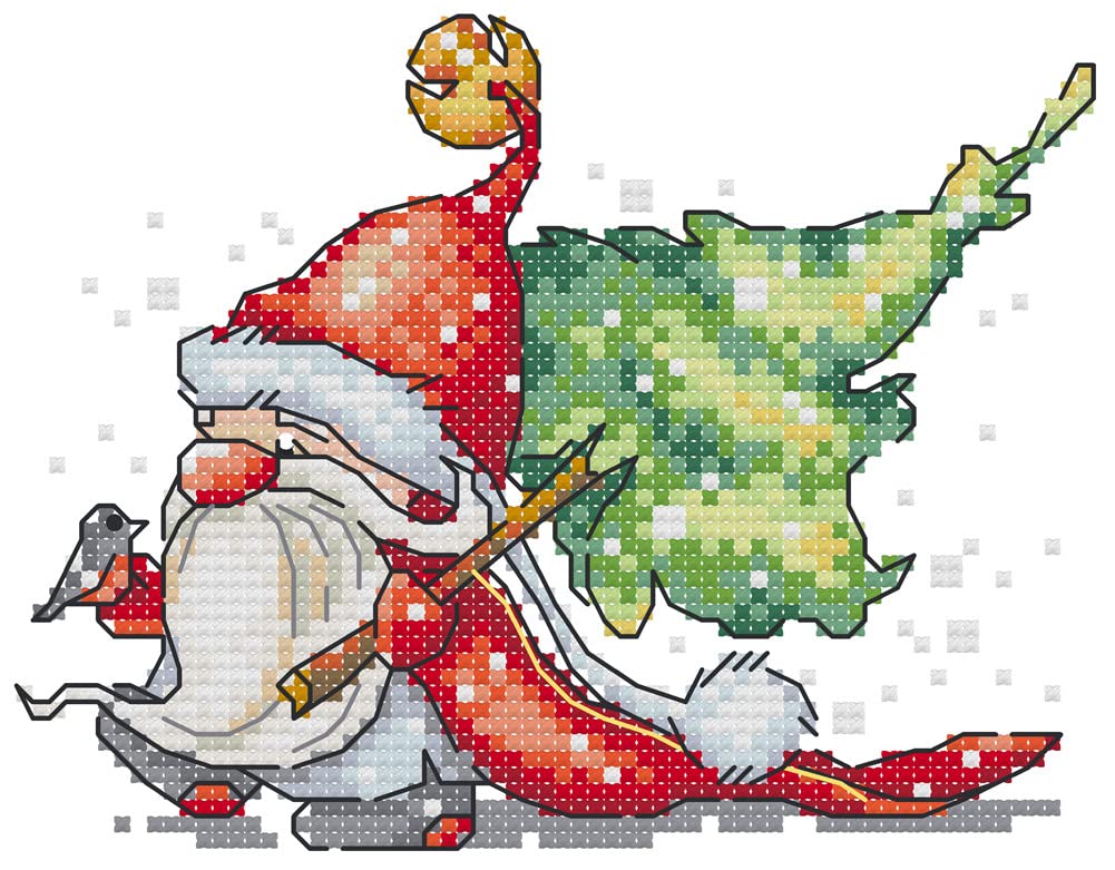 Awesocrafts Point De Croix Kit Complet Estampé, Belles Images