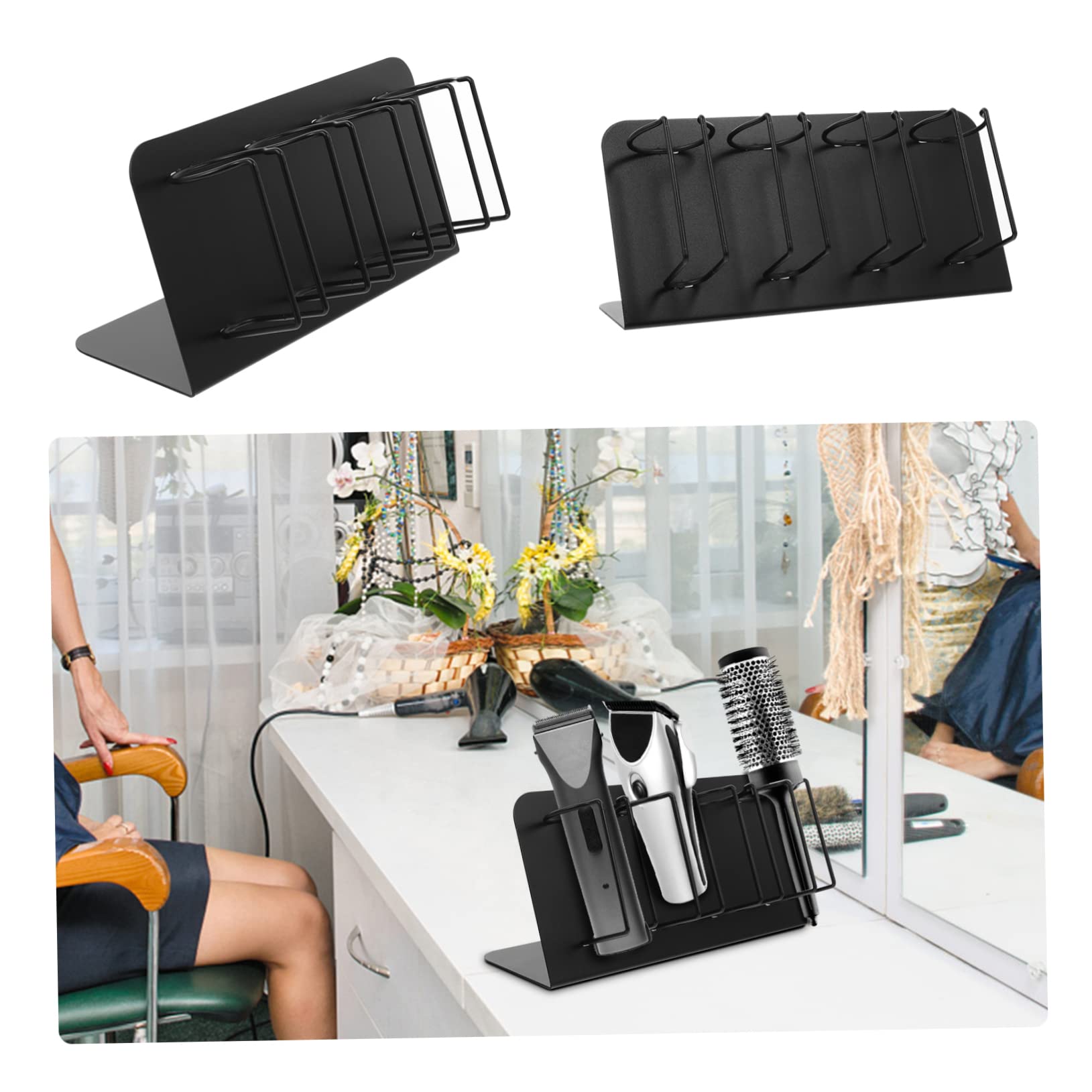 Soporte de Pared para Máquina Cortar Pelo Profesional Organizador Inoxidable para Barberías Soporte para Cortapelos Eléctrico Diseño Multi Rejilla Espacio Fácil Instalación
