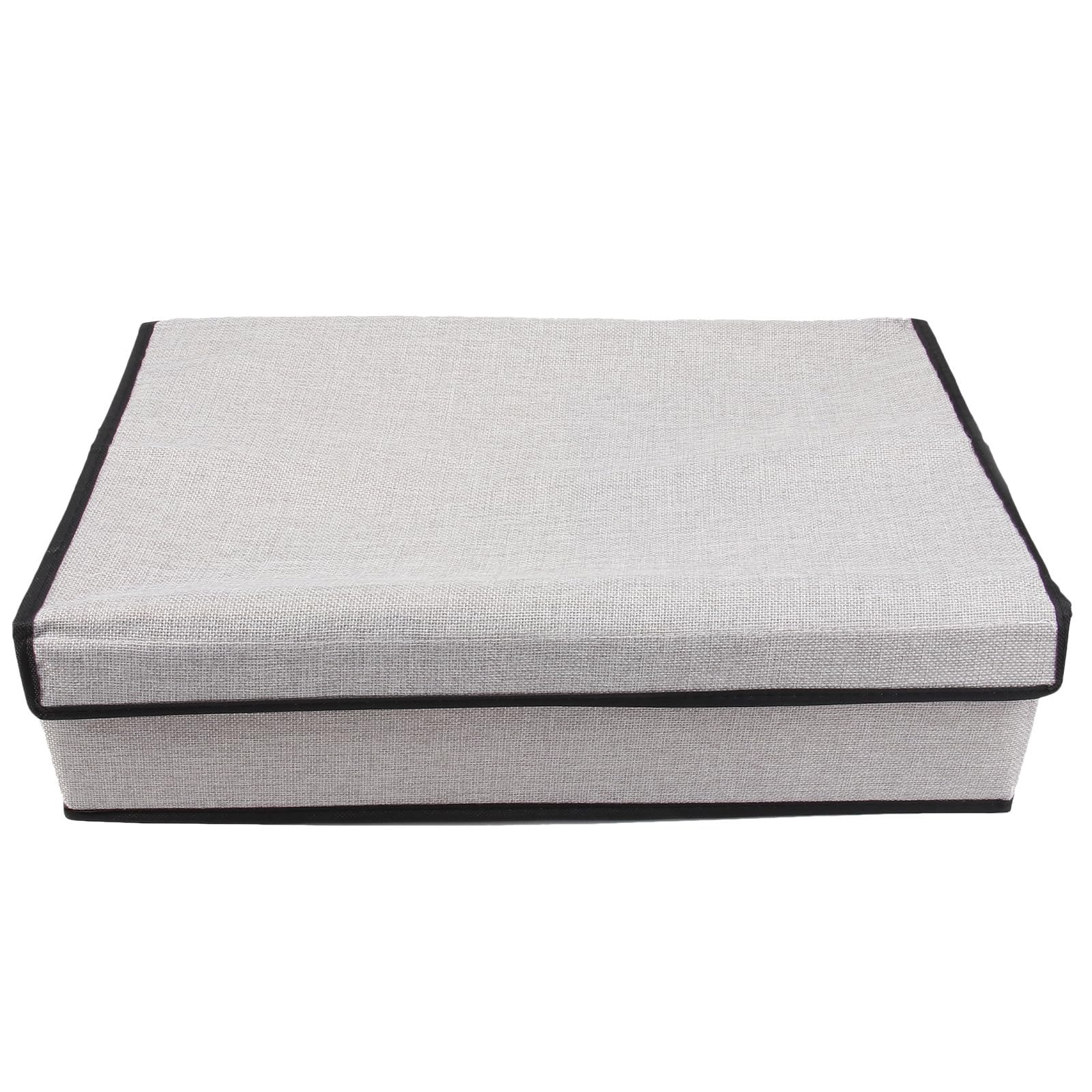 Levemolo Organizador de Cajones para Ropa Interior con Tapa Caja de Almacenamiento Multifuncional de Tela Lavable 16 Compartimentos Gris Claro para Sujetadores Calcetines y Bragas