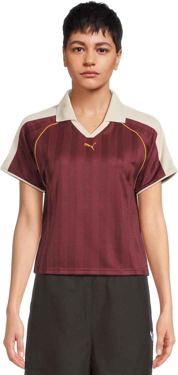 PUMA Womens T7 Relaxed V Neck Short Sleeve Jersey Soccer Cleats