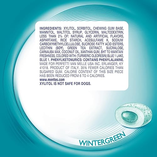 Miniatura 3 de Mentos Chicle Pure Fresh sin azúcar con xilitol gaulteria a granel botella de 50 piezas paquete de 6