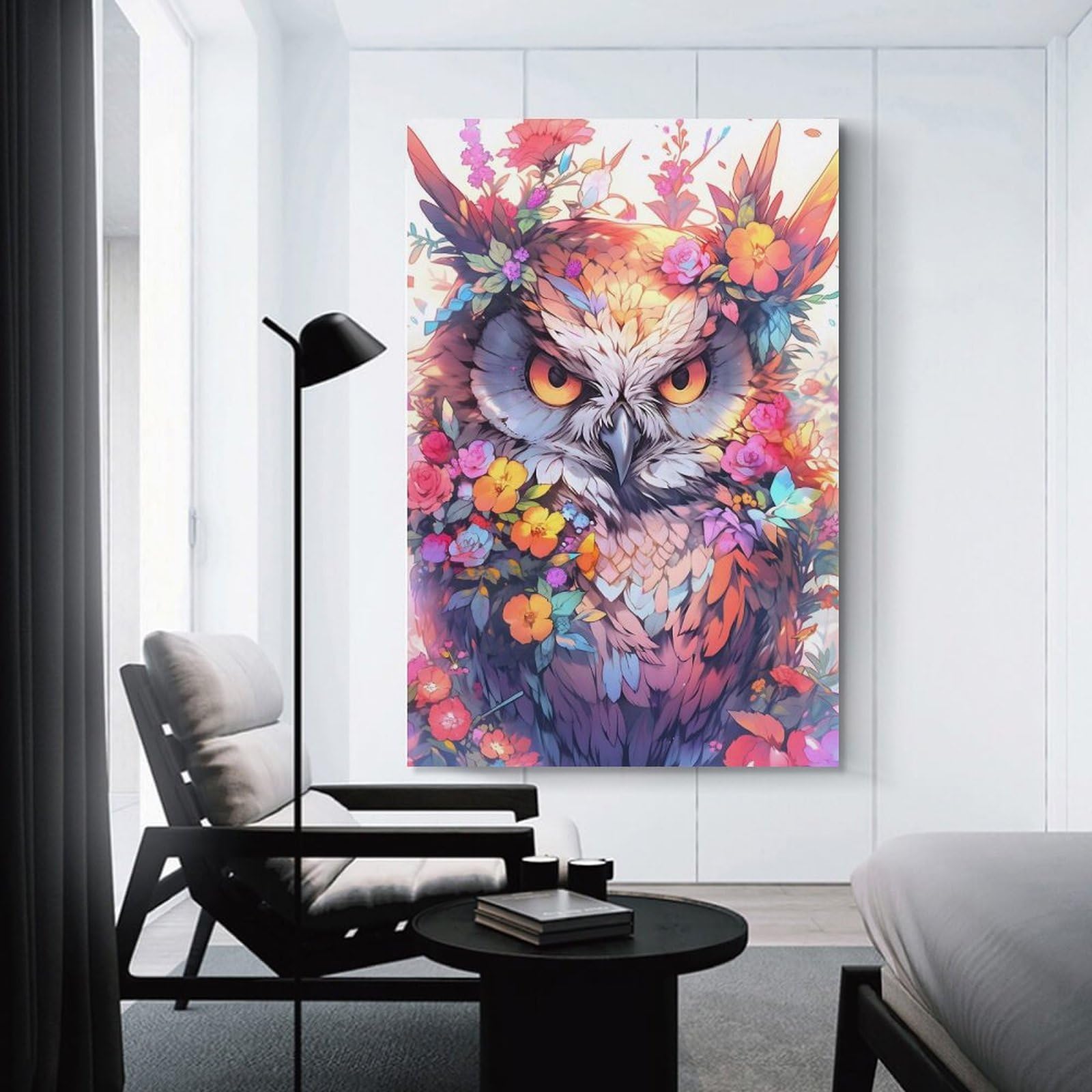 Owl Sage Canvas Art Print 20x30inch(50x75cm), for Calm Bedrooms, Home Corners Or Flats, An Easy Wall Refresh for Bedrooms