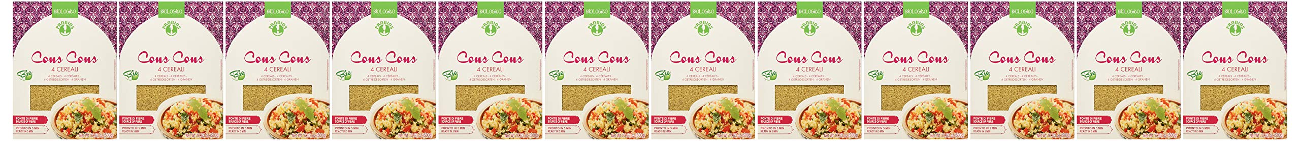 Probios Cuscús con 4 Cereales - Paquete de 12 x 500 gr - Total: 6000 gr