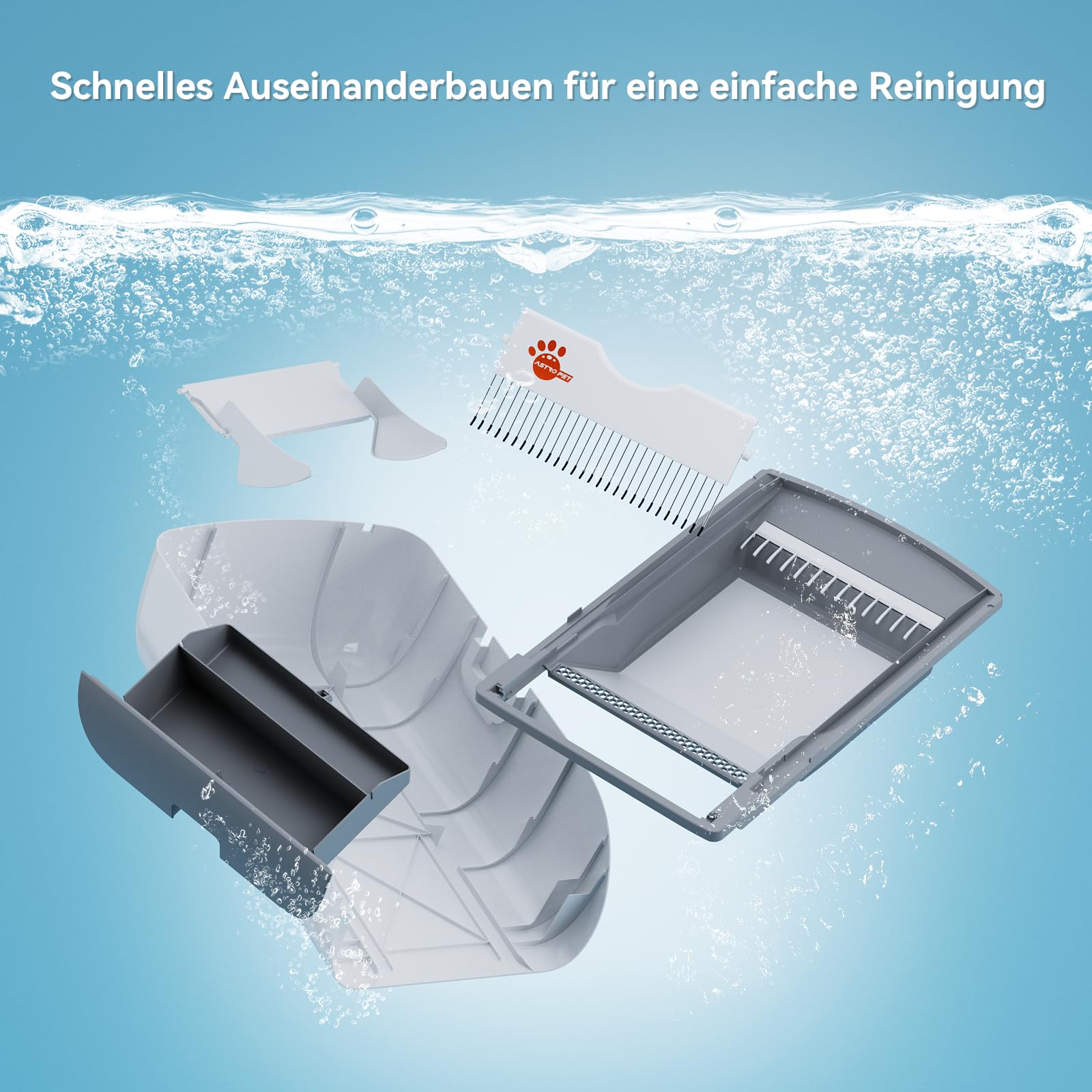 AstroPet Selbstreinigende Katzentoilette Helios - Automatische XXL Katzenklo Mit Infrarotsensor