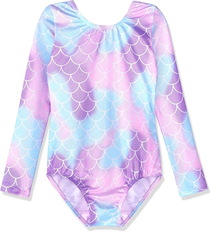 HOZIY Gymnastics Leotards for Girls Unicorn Pink Purple Sparkly Dancewear Activewear Quick Dry
