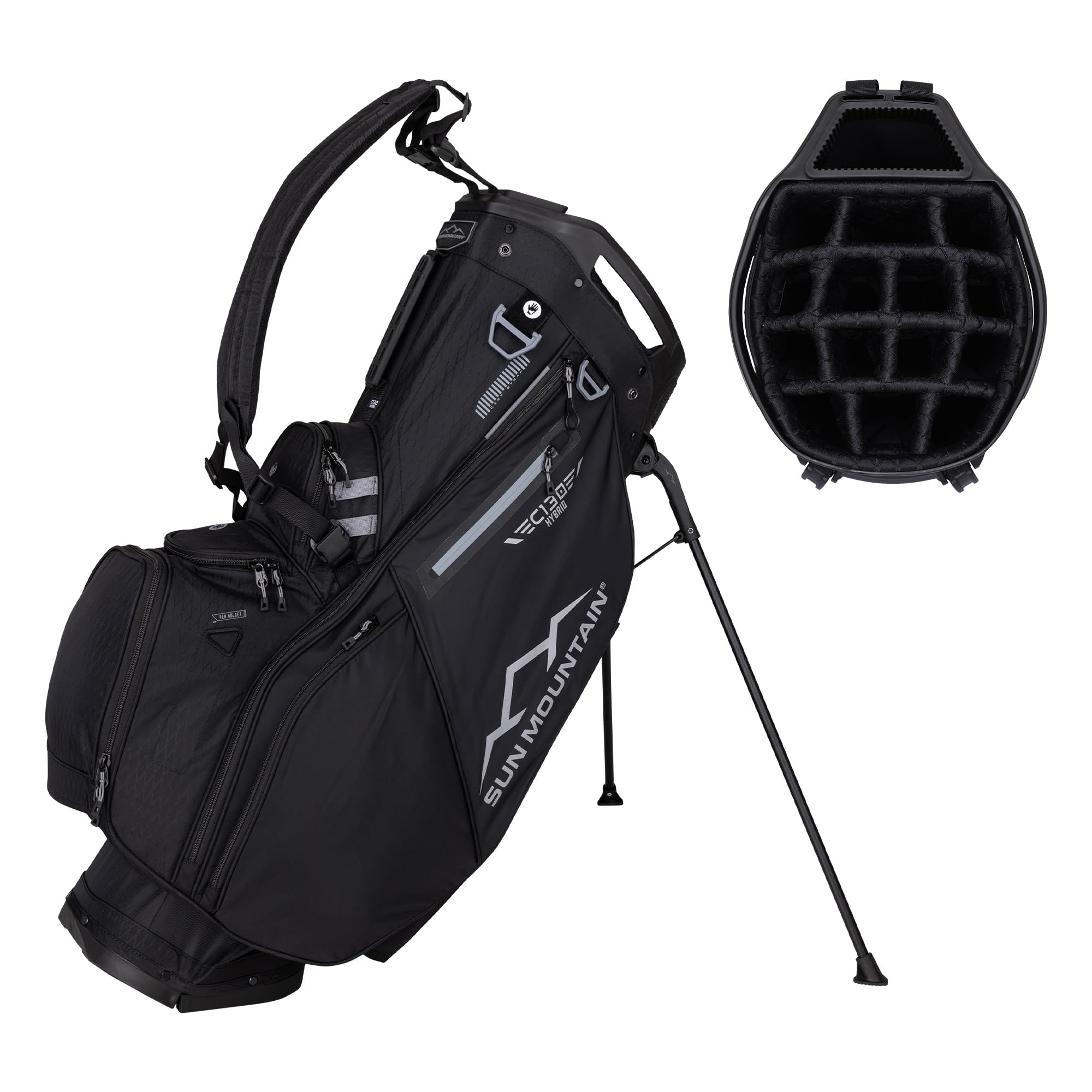 SUN MOUNTAIN C130 ゴルフバッグ ブラック Amazon.com : Sun Mountain 2023 C-130 Golf Cart Bag Black