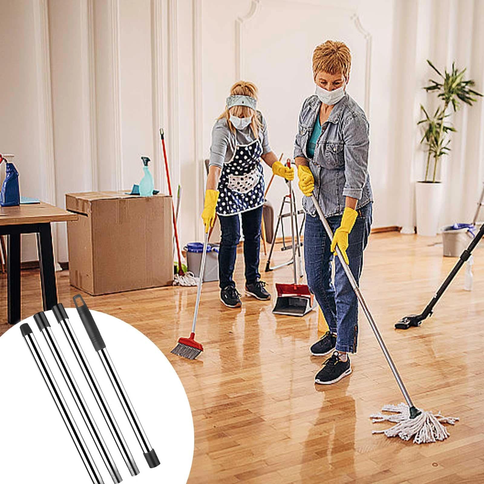 CHSEROK Manche Télescopique 144 Cm En Acier Inoxydable - Perche Nettoyage Vitres, Voiture Et Toiture Avec Poignée PP Pratique