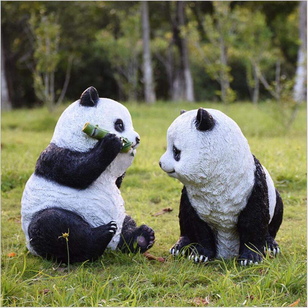 Riesenpanda Dekoration Skulptur Umwelt Harz Handwerk Tier Statue Outdoor Garten Landschaft Villa Dekoration Geschenk,F Geschenk