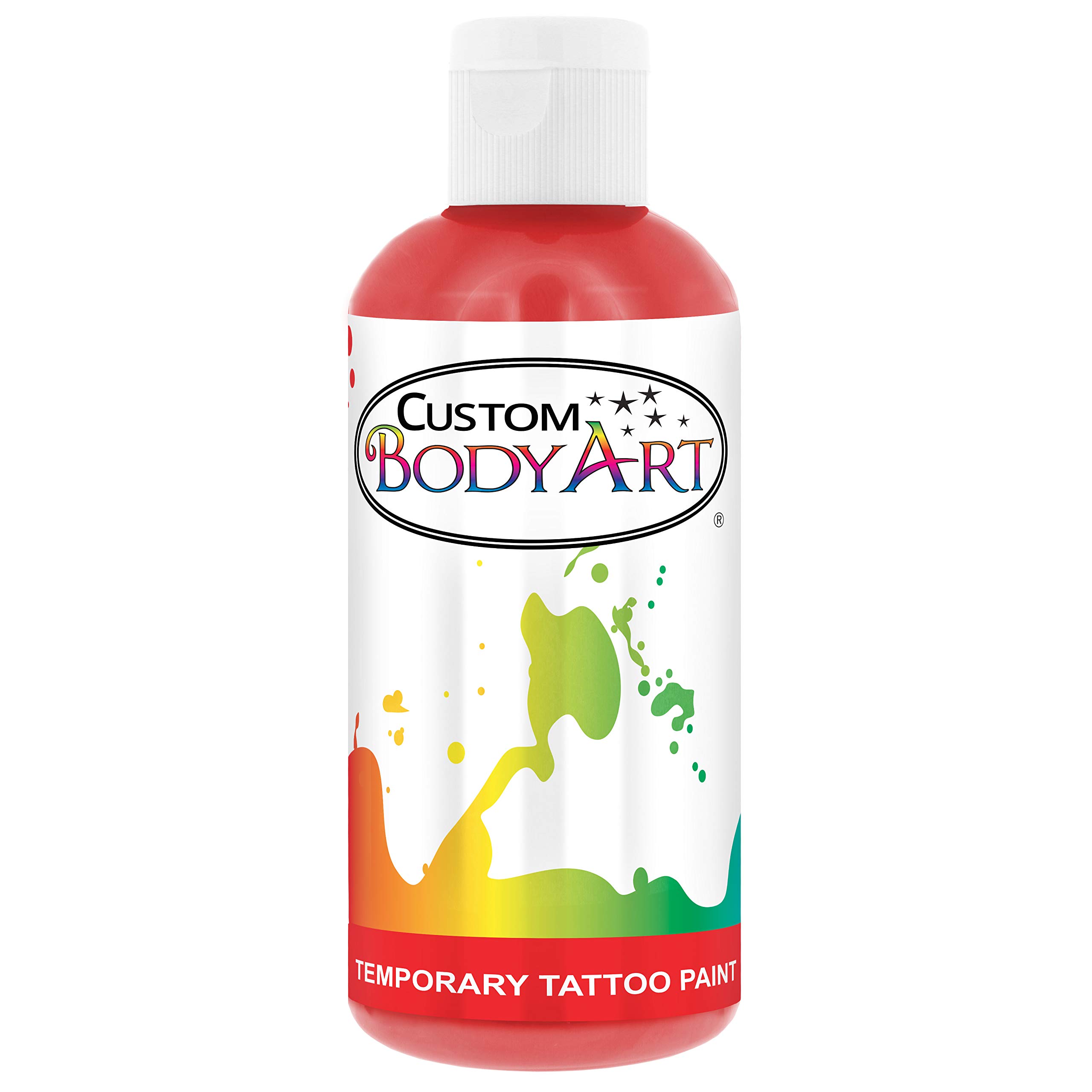 RED TEMPORARY TATTOO INK AIRBRUSH BODY ART PAINT 8-OZ