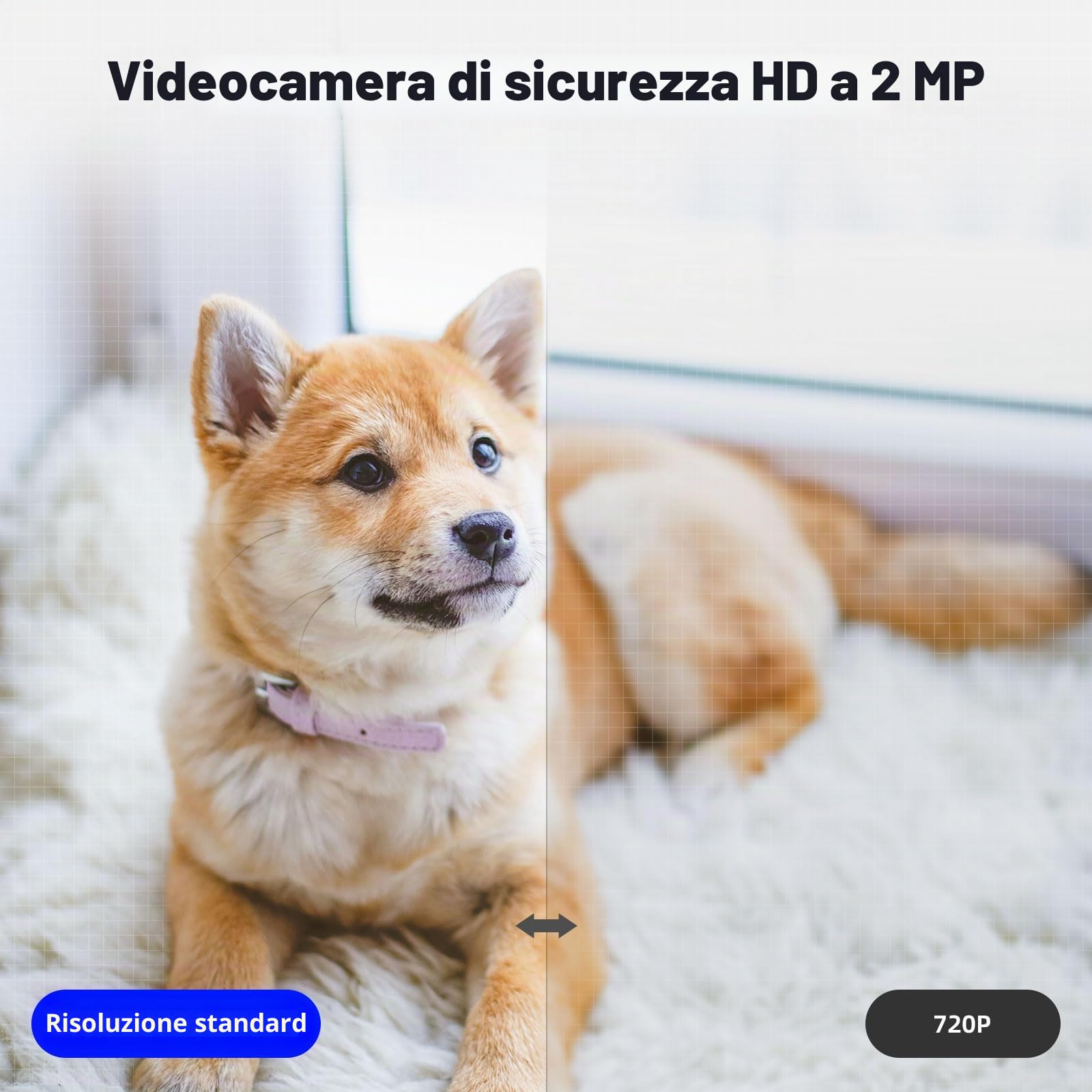 XNY Telecamera Wi-Fi Interno 2MP Tuya Smart Life, 1080P Pan/Tilt Videocamera Sorveglianza, Audio Bidirezionale, Visione Notturna, Rilevamento di Movimento, Notifica in Tempo Real