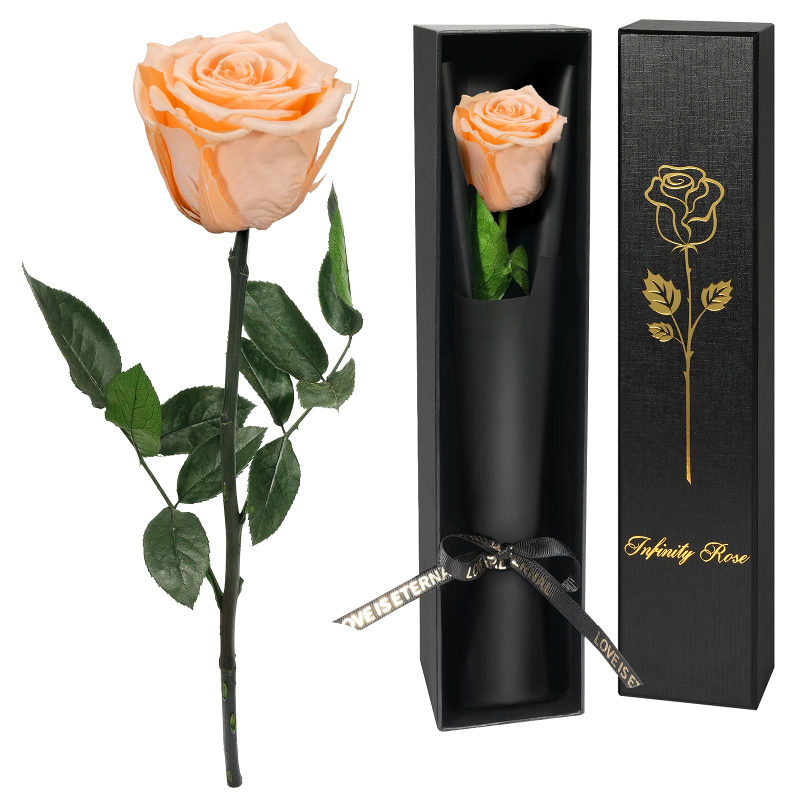 Yamonic Rosa Eterna Regalos para Mujer, Rosa Preservada con Tallo Regalo Dia de la Madre Regalo Cumpleaños Mujer, Flores Preservadas Regalos Madre, Rosa Eterna Natural Preservada Regalo San Valentín — view 18
