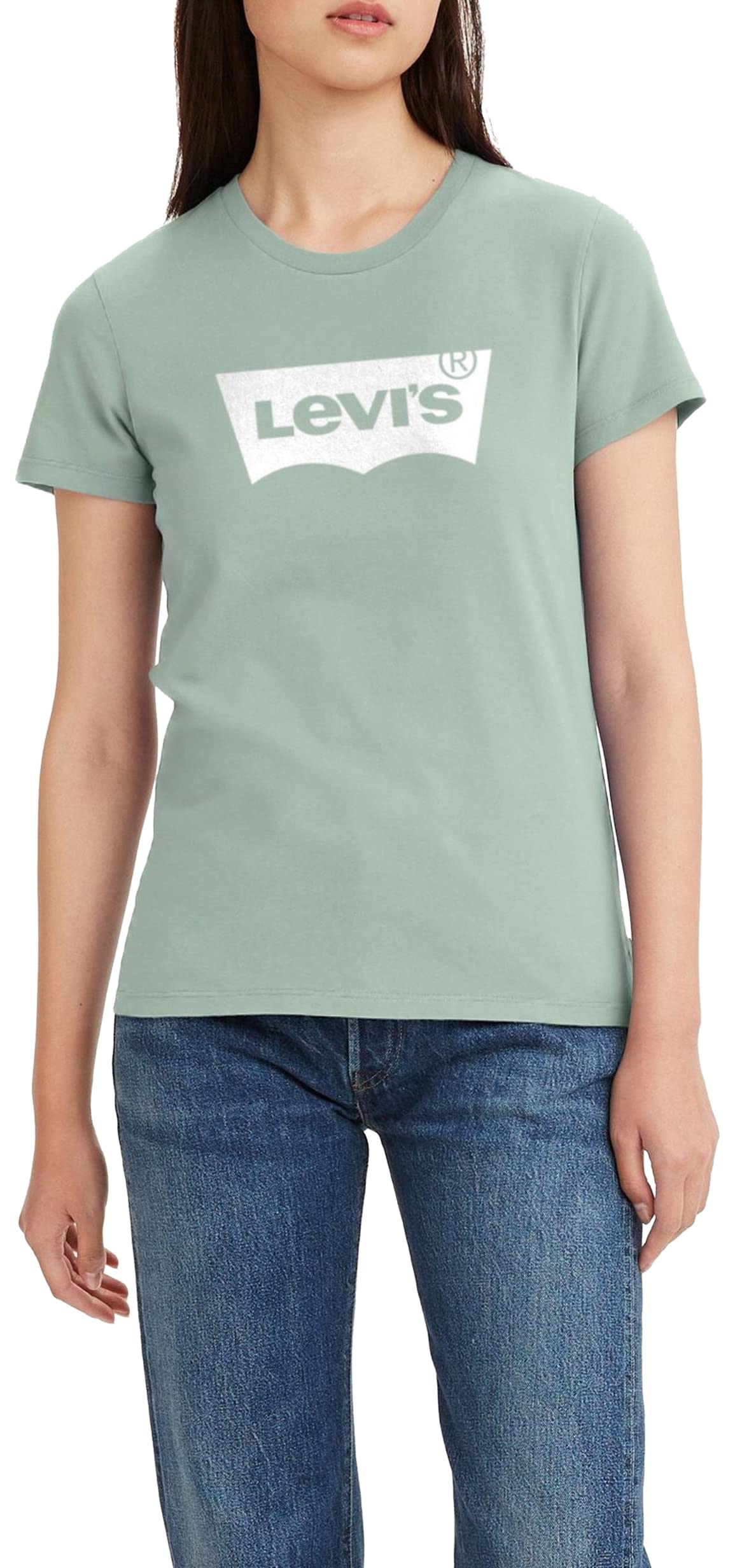 Levi's Women's The Perfect Tee T-Shirt, Large Batwing Logo