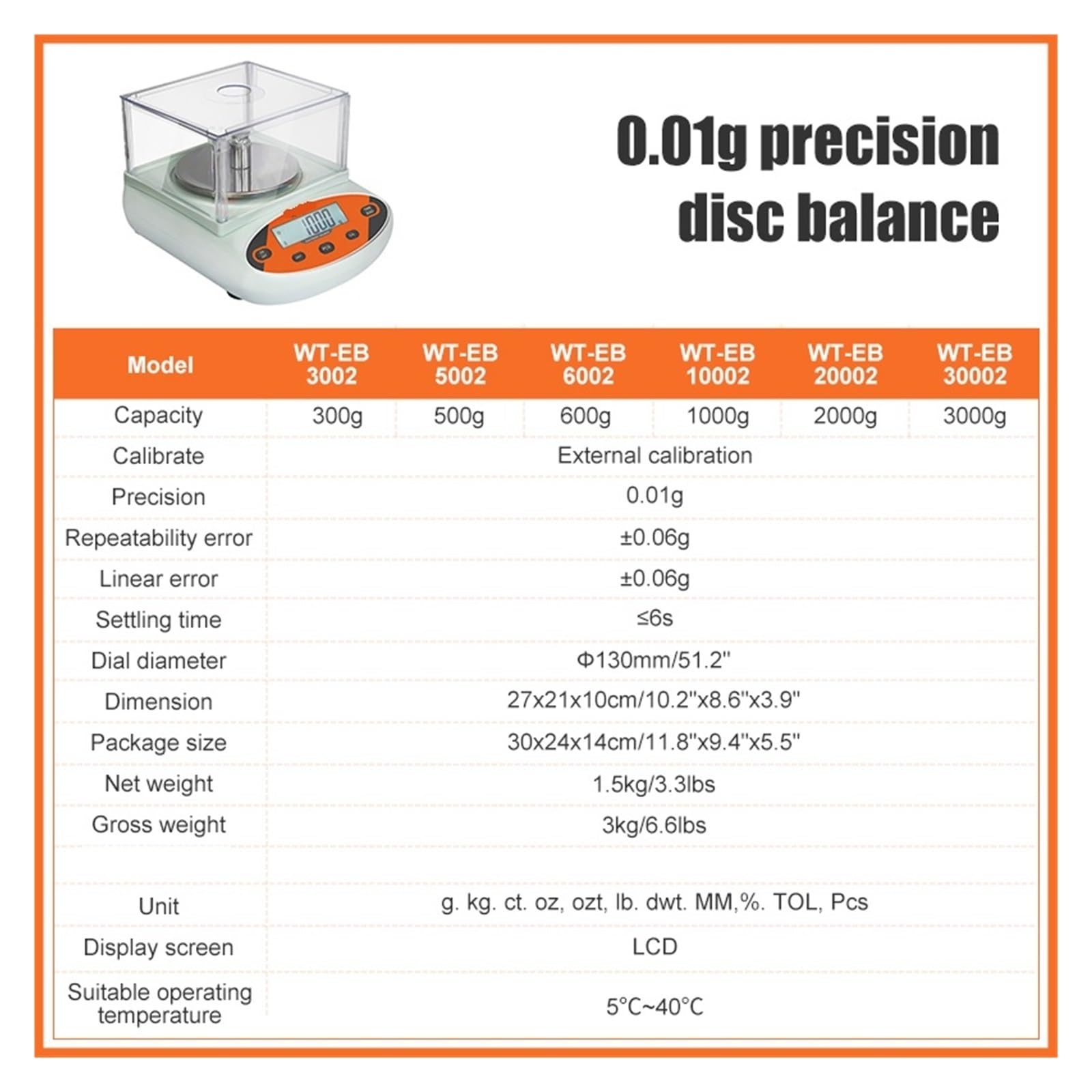 0,01 G Precyzyjna Cyfrowa Waga Elektroniczna Przenośna Mini Laboratoryjna Do Biżuterii I Złota Analityczna Szerokie Zastosowania(2000g 0.01g)