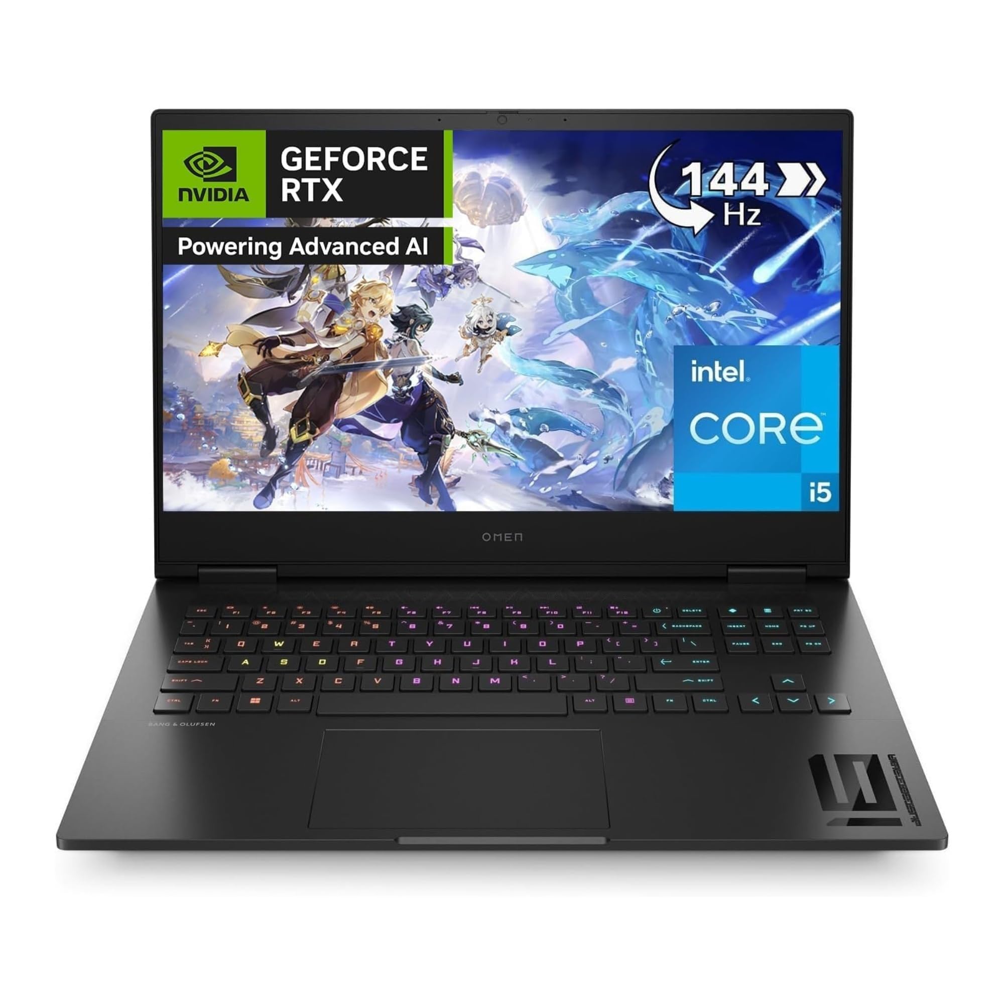 HP OMEN 16-wd0003sl Notebook, Intel Core i5-13420H, 16GB RAM DDR5, 512GB SSD PCIe NVMe, Display 16,1" FHD 144Hz IPS, Grafica Nvidia RTX 4050 6GB GDDR6, Wi-Fi 6, FreeDOS, Nero