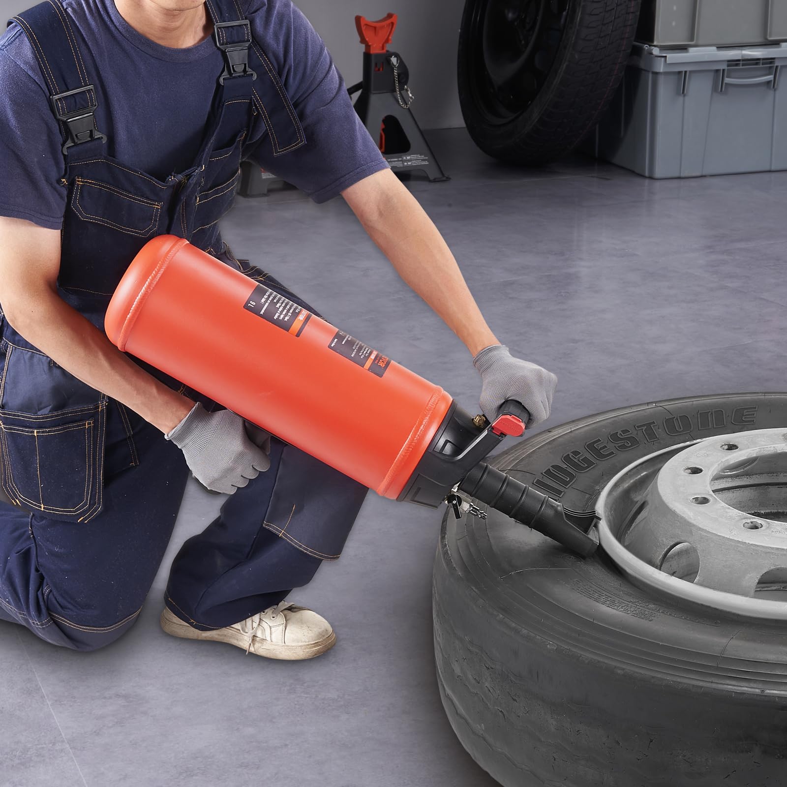 VEVOR Inflador de neumáticos de cañón de aire de 9 L, compresor de aire portátil de 150 PSI, presión de trabajo de 87-116 PSI para tractor, camión, ATV, coche y taller de reparación de automóviles