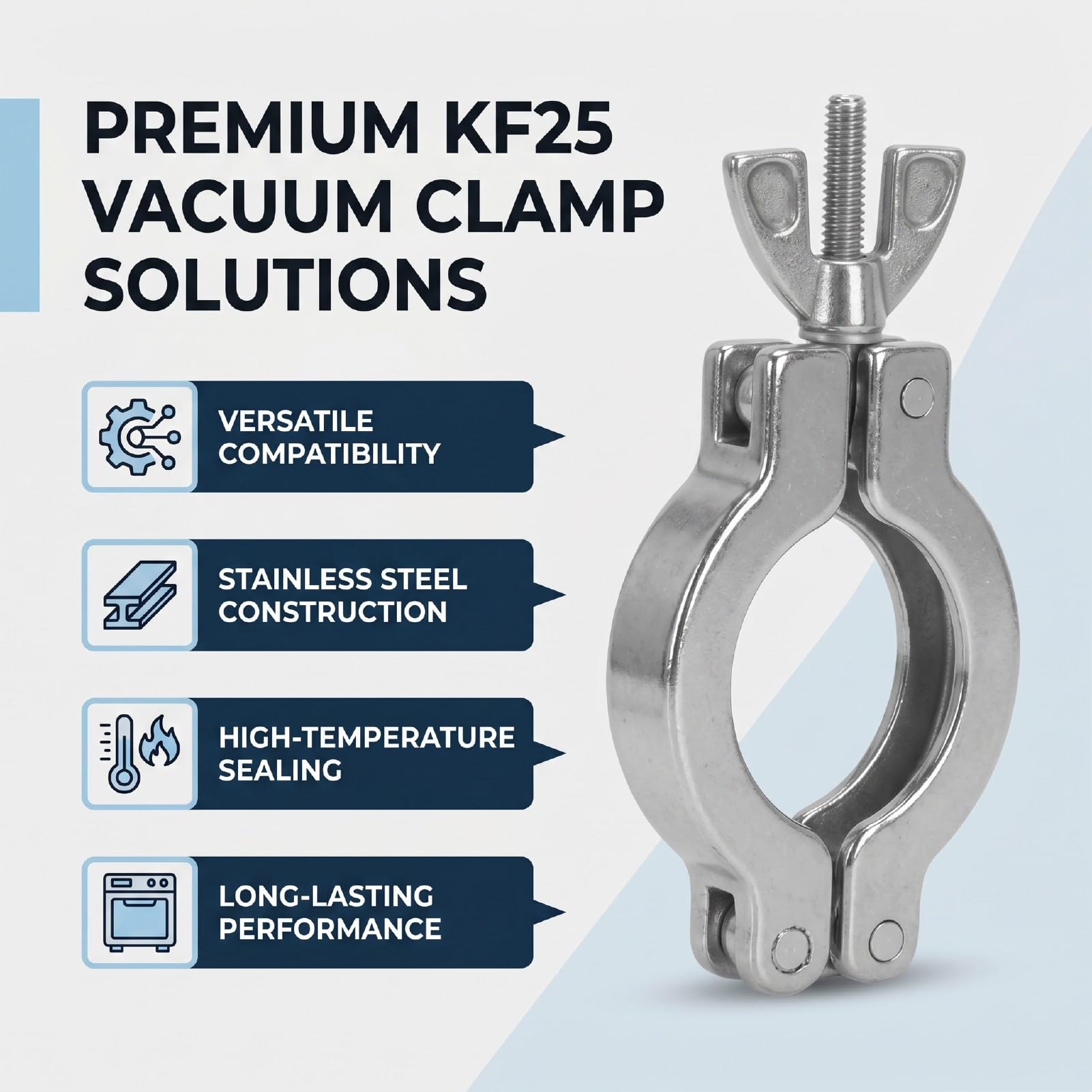 Kit di Morsetti per Vuoto, KF25 O Ring in Acciaio Inox 304