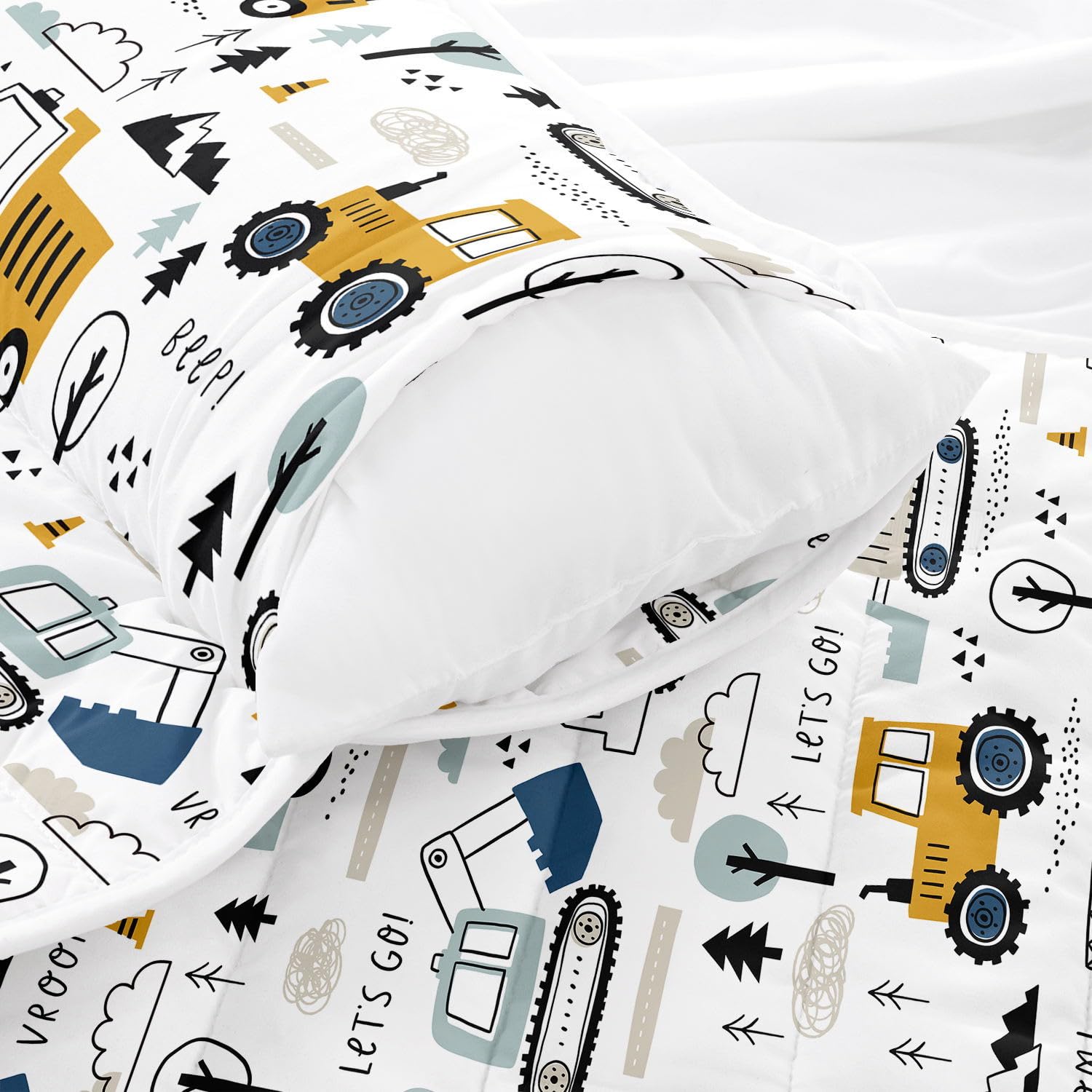 HOSIMA Nap Mat -Excavator Truck Sleeping Bag with Removable Pillow - Image 3