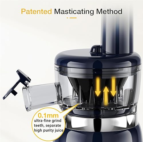 Miniatura 2 de Exprimidor de prensa en frío, máquinas exprimidoras para verduras y frutas con tecnología de exprimido mejorada, potente motor silencioso, tamaño