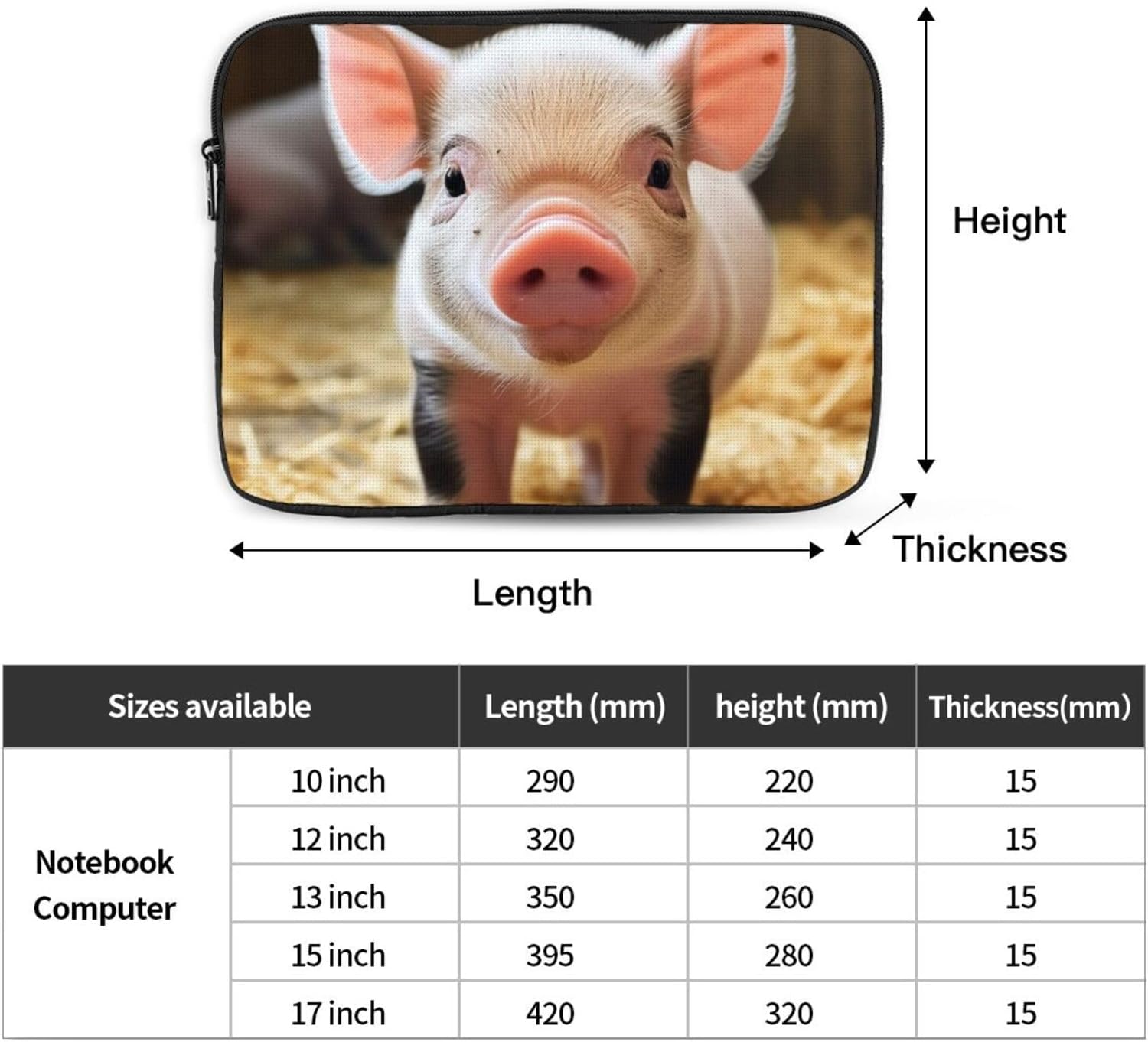 10 Inch Laptop Sleeve Bag Waterproof Shockproof Laptop Case Bag Smiling Computer Skin Bags Lightweight Tablet Carrying Case image 4