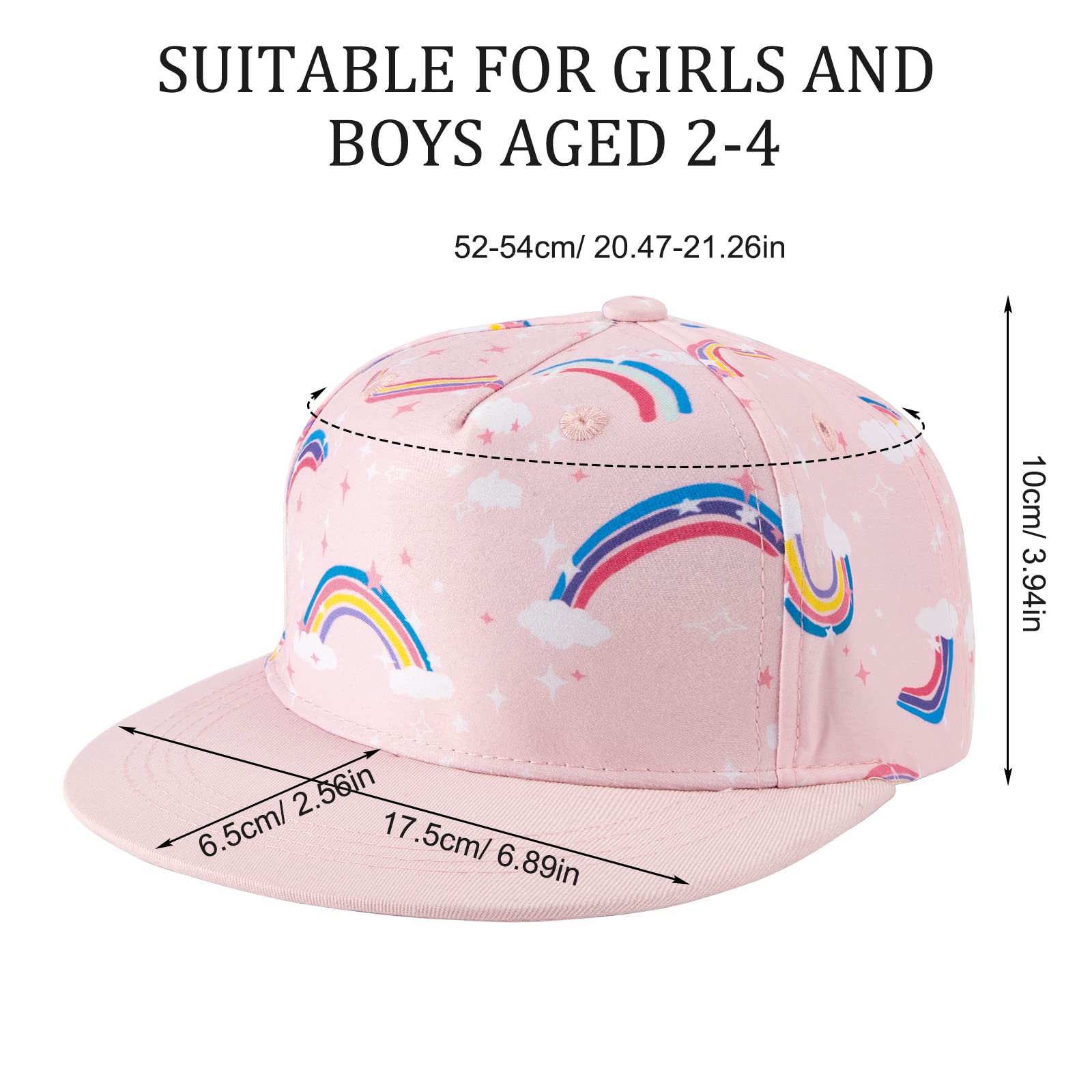 Tunejoy Gorra de Béisbol para Niños Niñas Sombrero de Algodón para el Sol Ajustables Gorros para Niños para Deporte Vacaciones Playa