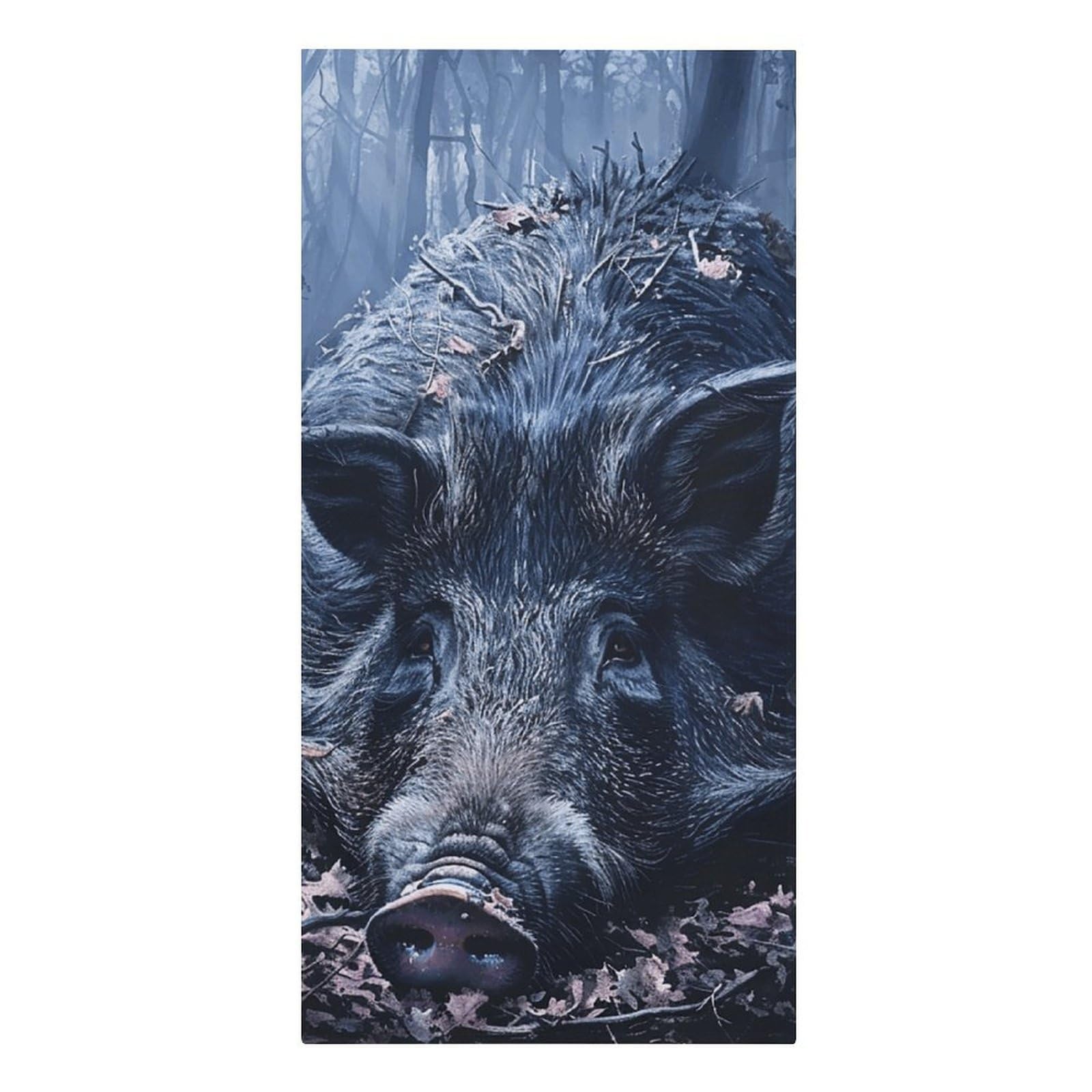QMNLKH Wild Boar on The Ground Beach Towel for Women, Large Microfiber Pool Towel for Men, Absorbent Swim Towels for Home, Lightweight Bath Towels for Camping, Yoga, 30.3"x61.4"