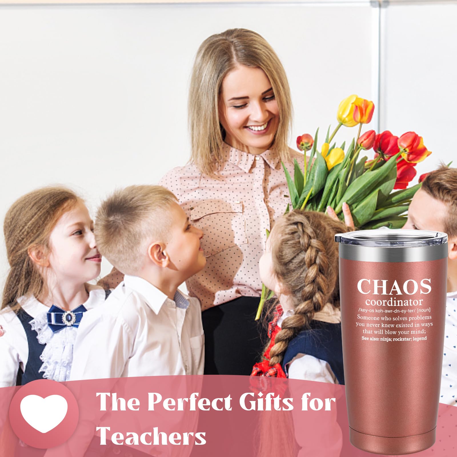 Livole Funny Gifts for Teacher Women Boss, Manager, Her, Thank You Teacher Gift, Chaos Coordinator, End of The Year Presents - Image 2