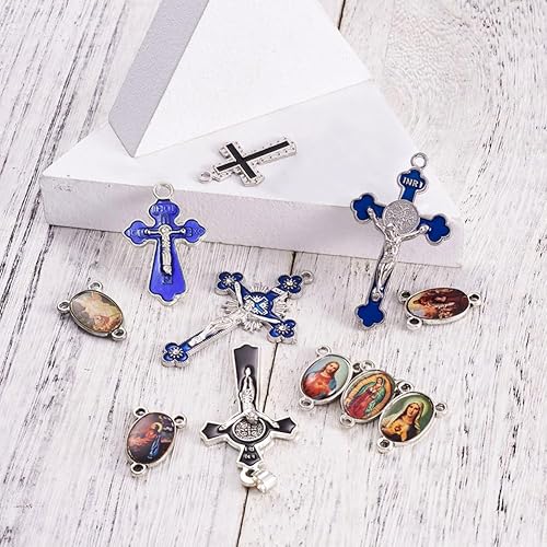 Miniatura 7 de Colgantes de cruz de aleación para fabricación de joyas y aretes de collar