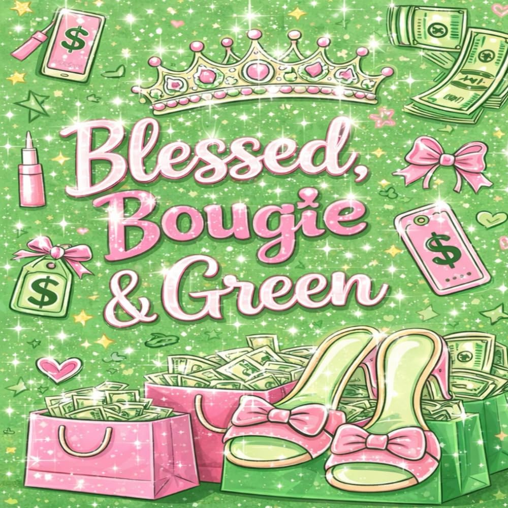 Blessed, Bougie & Green: A Cute Girly Money-Themed Coloring Book for Women Who Love Soft Life, Luxury & Pretty Things