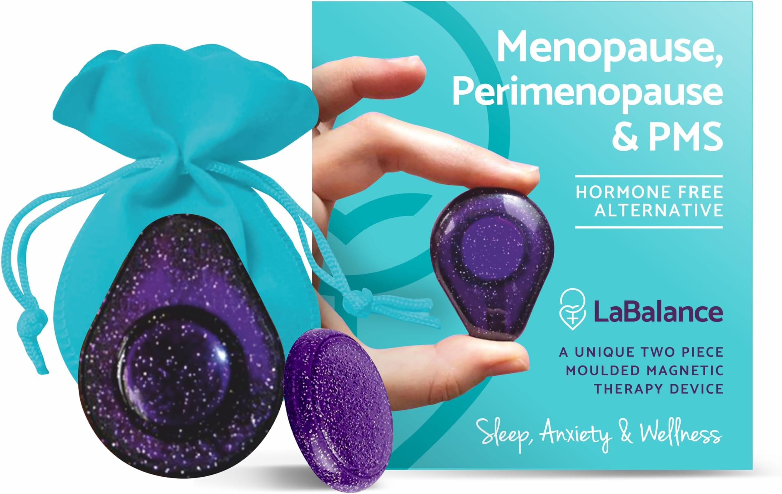 LaBalance Discreet Device Known for Menopause, Peri Menopause, PMT, Anxiety and Great Sleep. HRT Alternative Over 2,000 Gauss. A Natural Remedy for the Alleviation of Menopause Symptoms