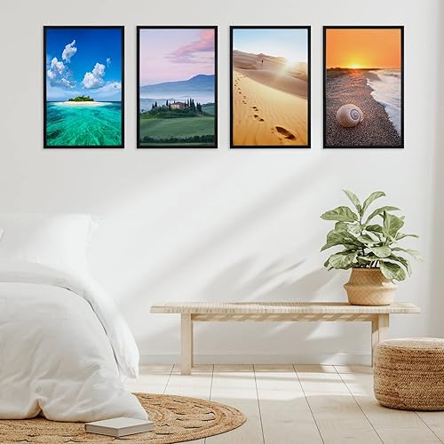 Miniatura 3 de Giftgarden Portarretratos de 11 x 17 pulgadas, paquete de 4 marcos mate de 11 x 17 pulgadas para fotos de 8 x 12 pulgadas con paspartú, póster de 11