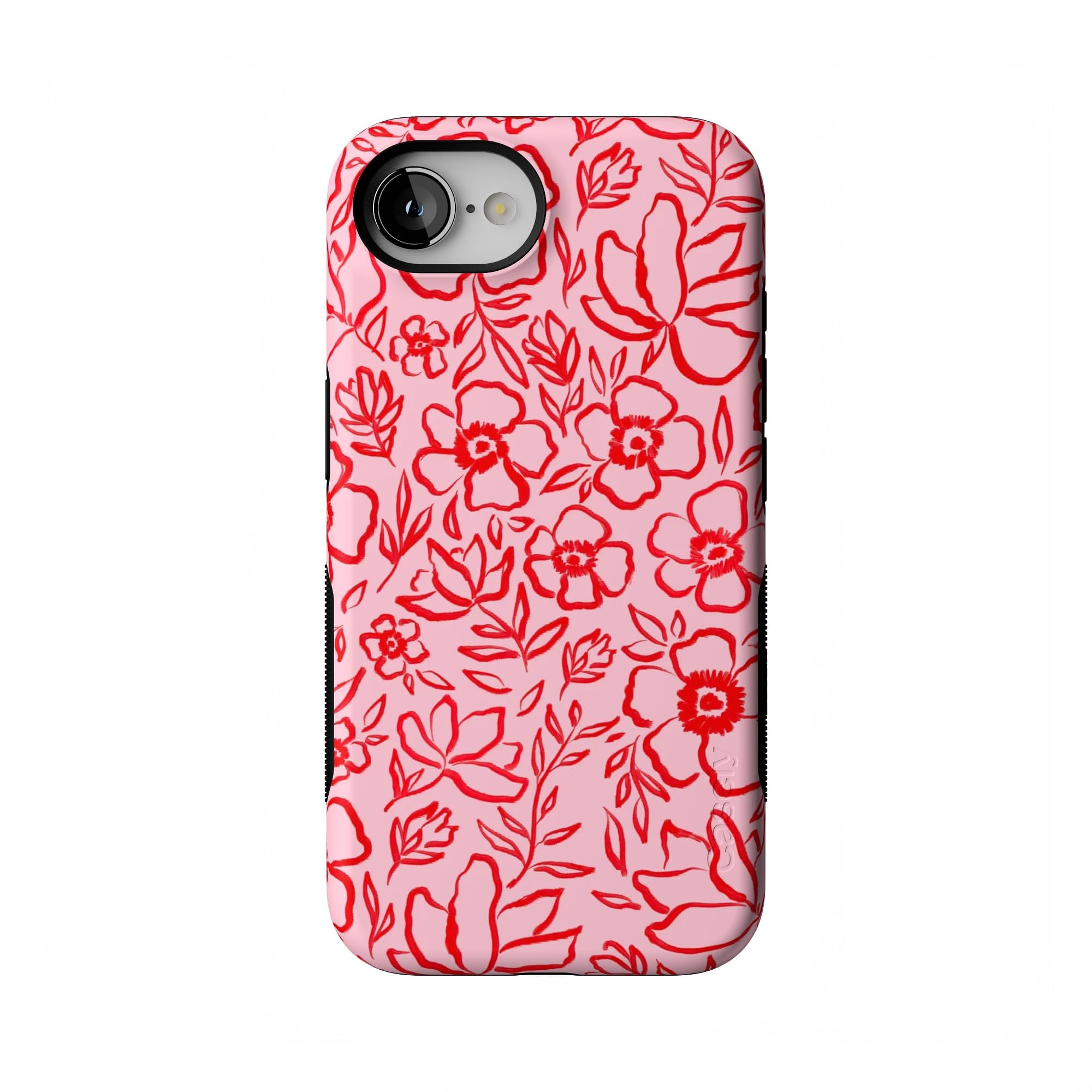 Casely iPhone 16e Case | Blush Garden | Floral Doodle | Compatible with MagSafe | Bold Protective Design