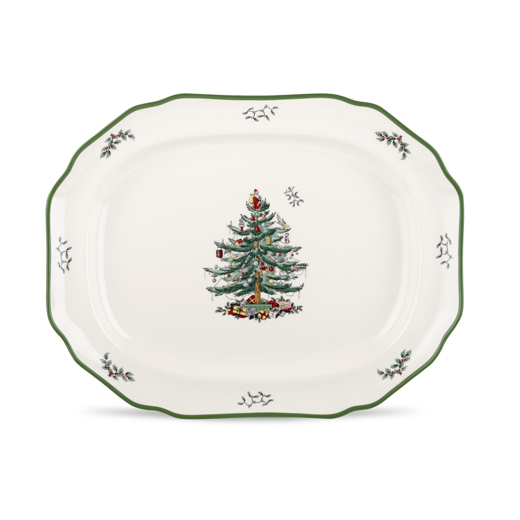 SpodeChristmas Tree Sculpted Platter, 48cm